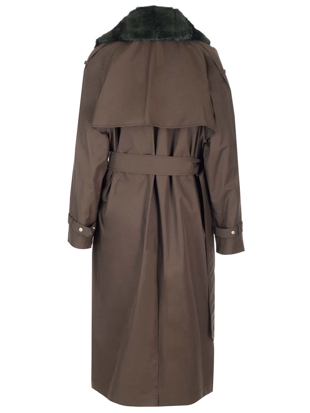 Shop Burberry Kennington Long Trench Coat In Brown