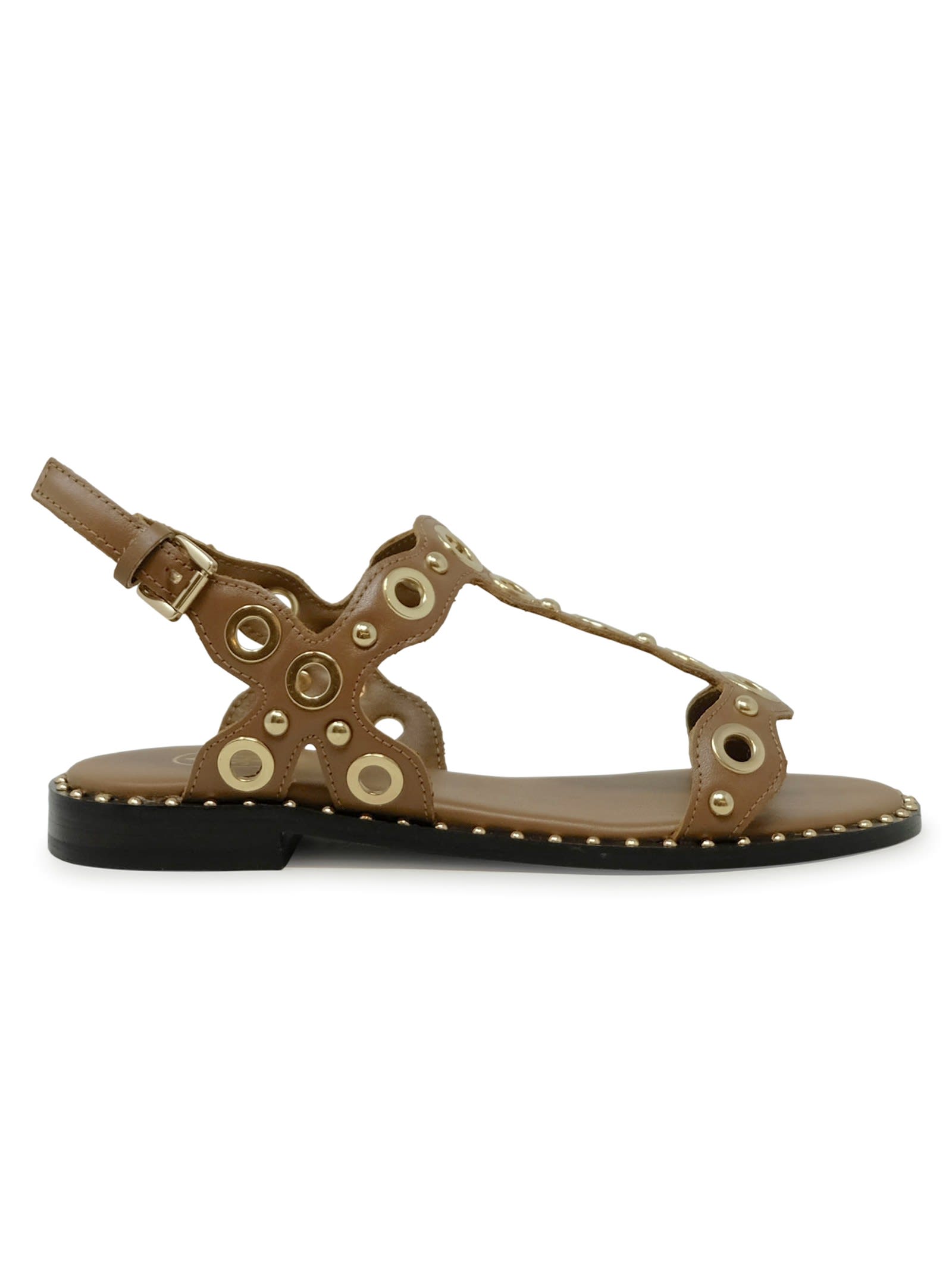 Camel Leather Sandal