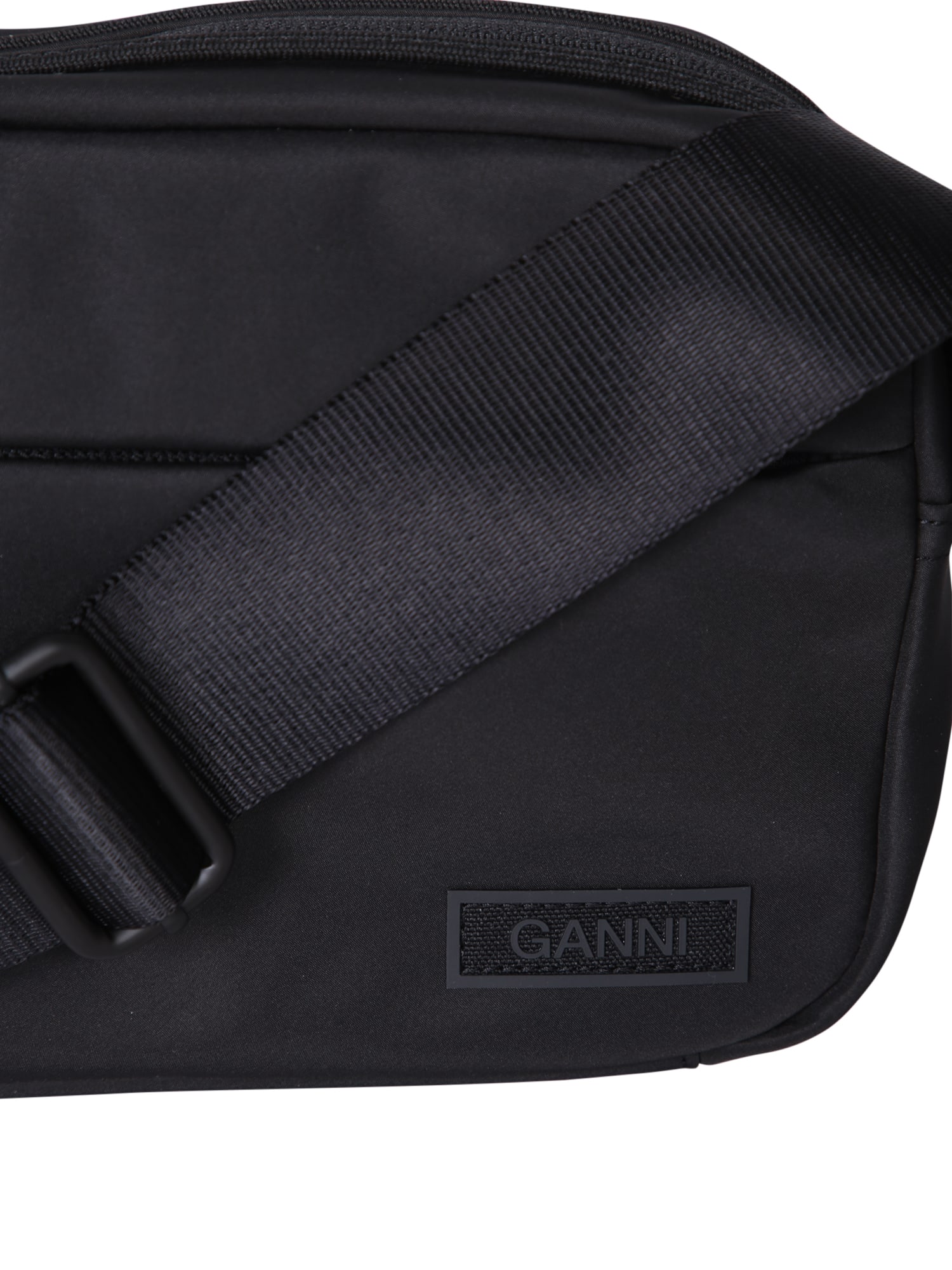 Shop Ganni Mini Festival Bag In Black