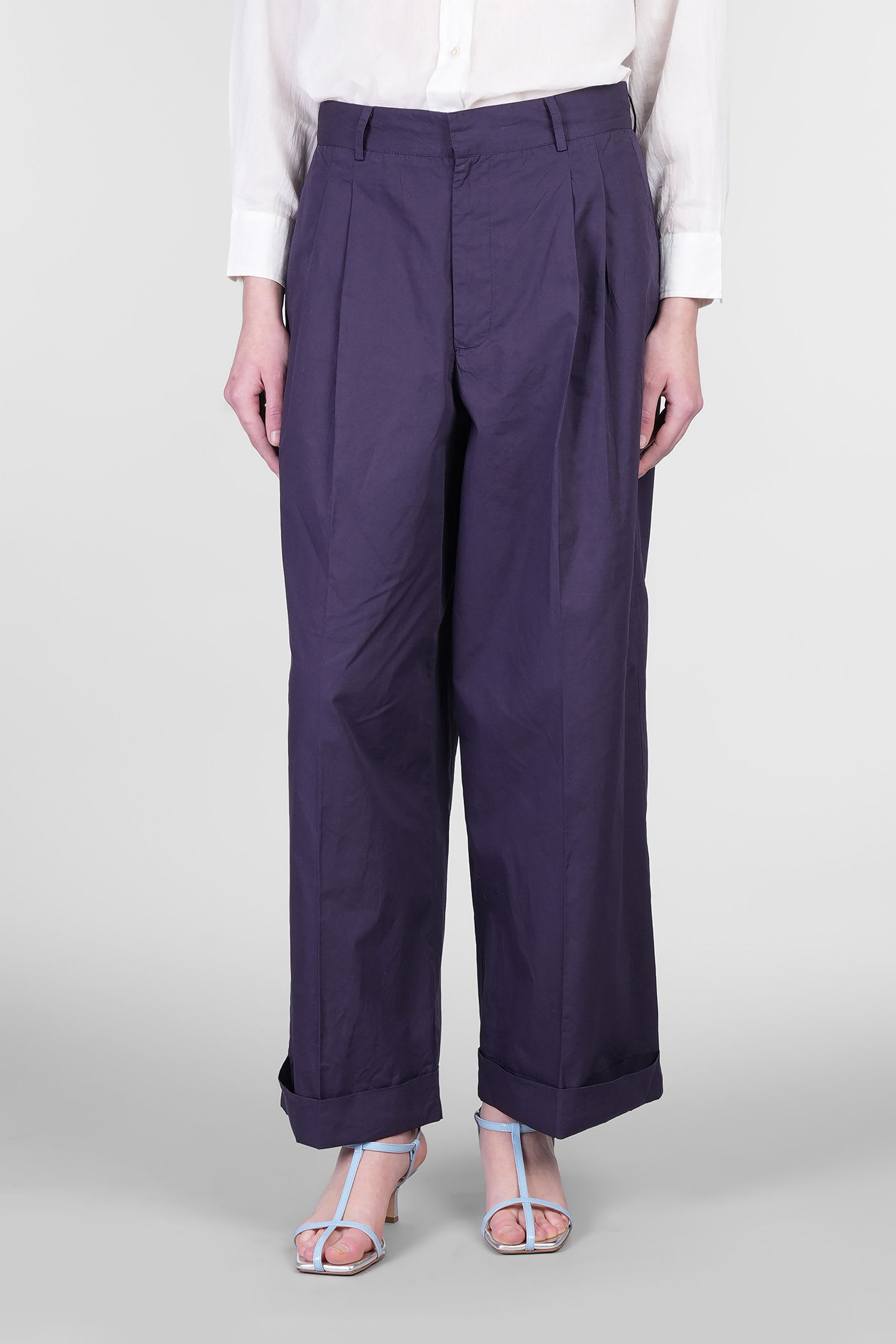 Pam Pants In Blue Cotton