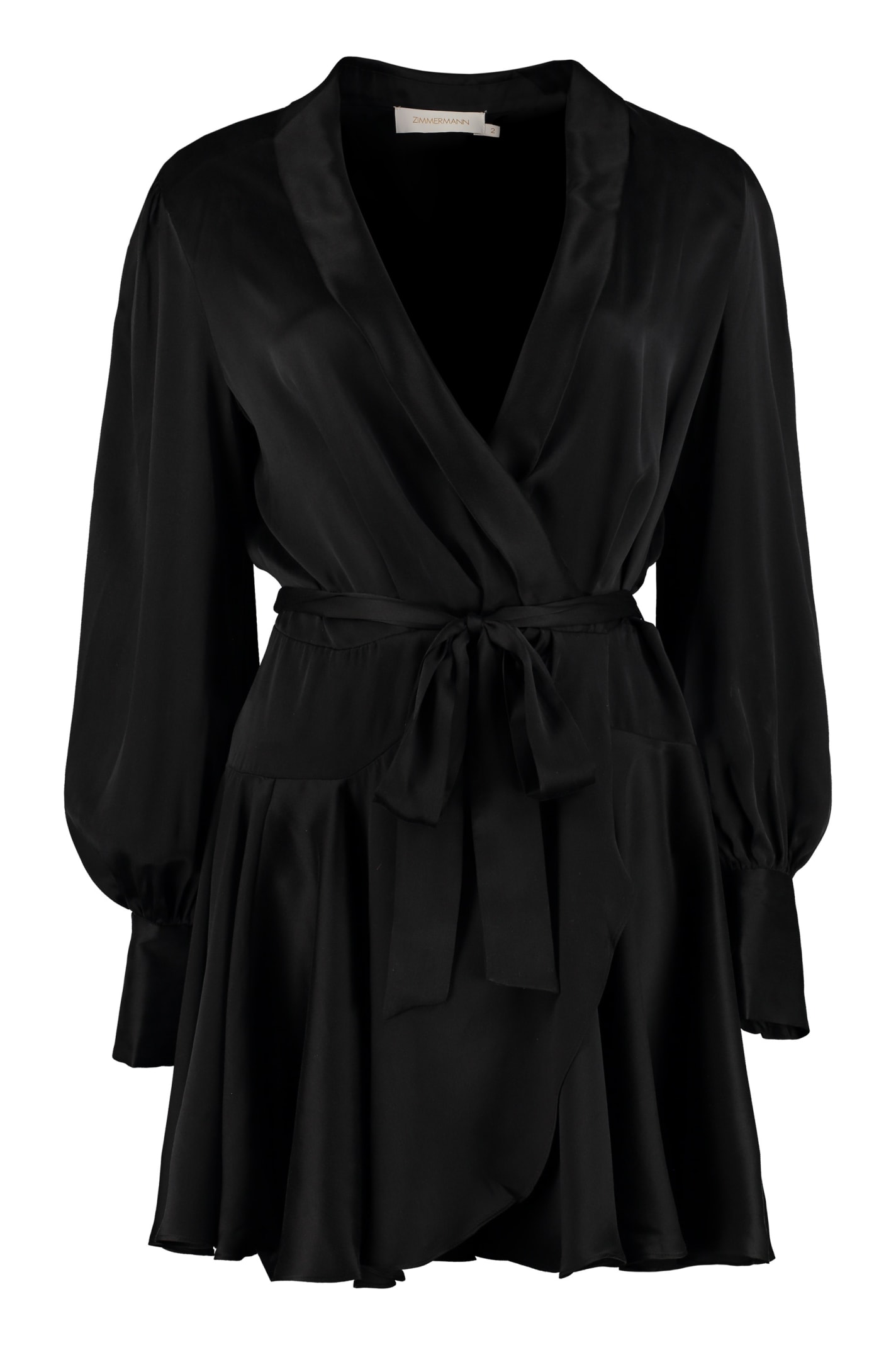 zimmerman black wrap dress