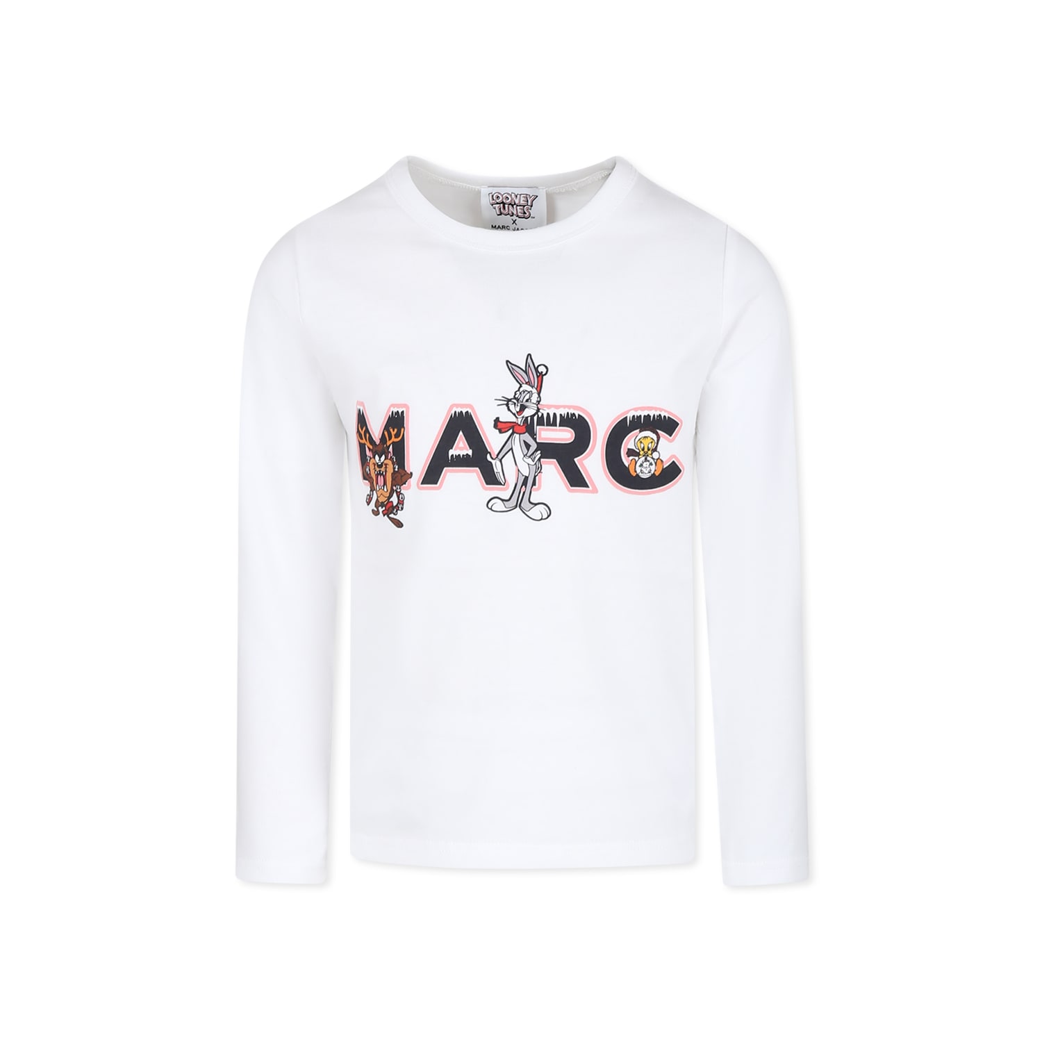Marc Jacobs White T-shirt For Girl With Looney Tunes Printed In White