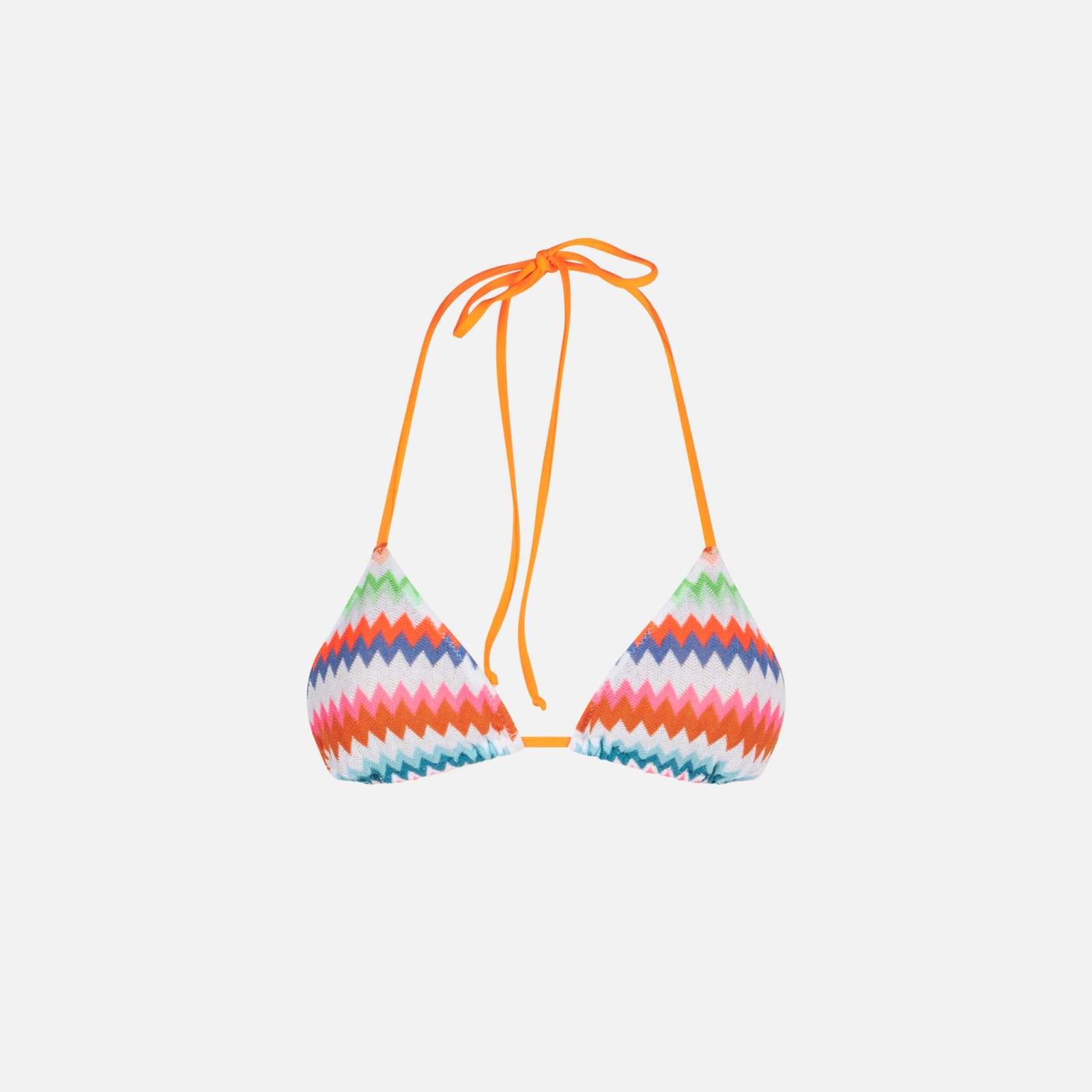 Mc2 Saint Barth Woman Chevron Triangle Top In Multicolor