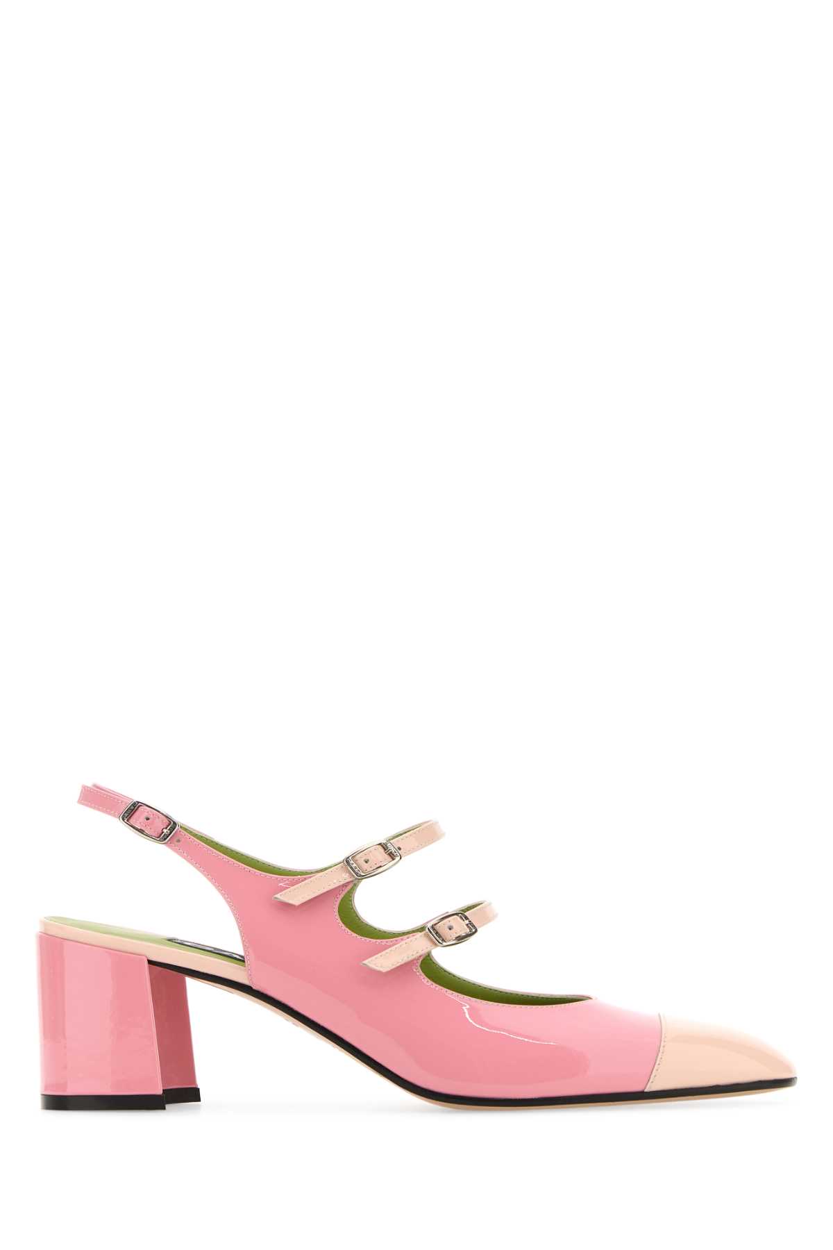 Shop Carel Two-tone Leather Papaya Pumps In Pink