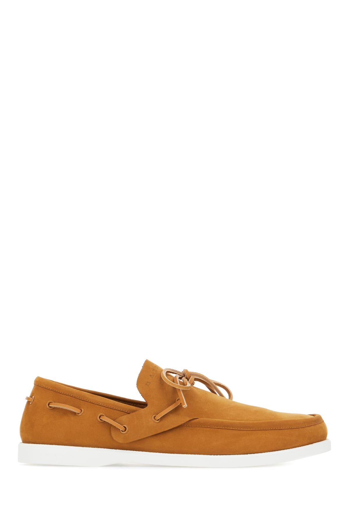 Camel Suede Lace-up Shoes