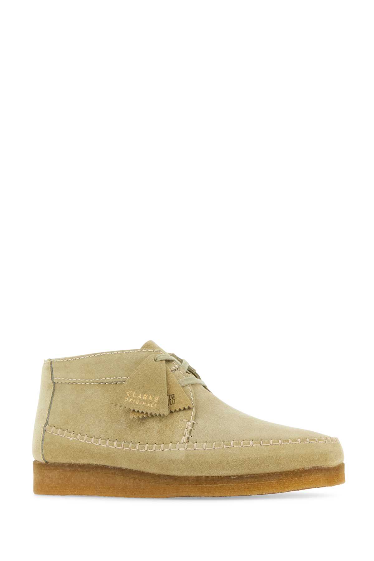 Shop Clarks Beige Suede Weaver Ankle Boots In Maplesuede