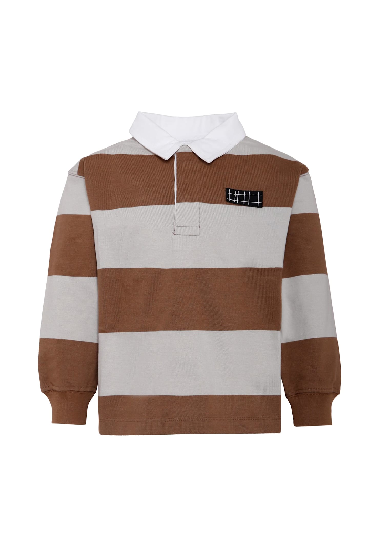 Molo Long Sleeves Polo Marrone In Brown