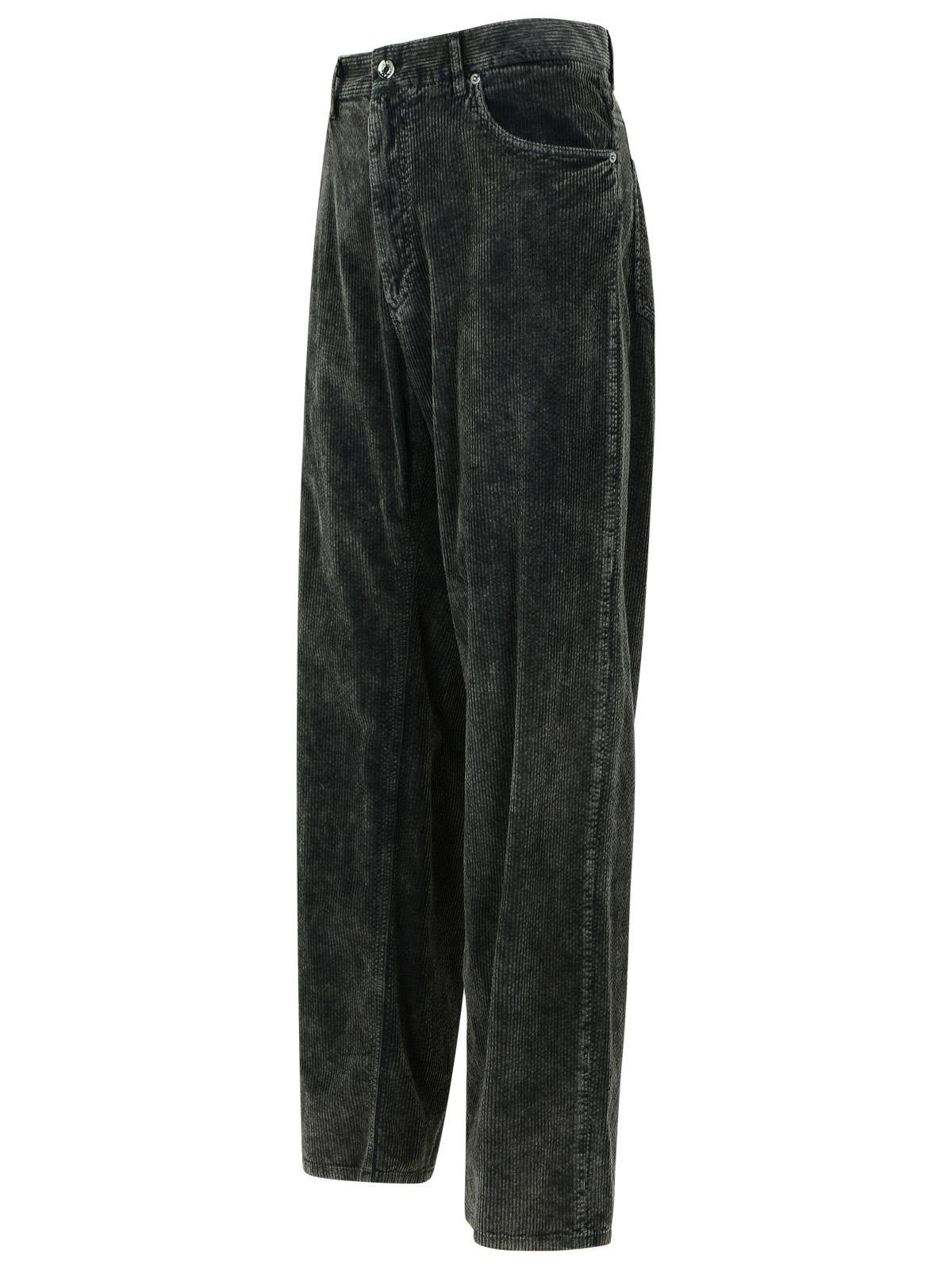 Shop Dolce & Gabbana Logo Patch Corduroy Pants In Black