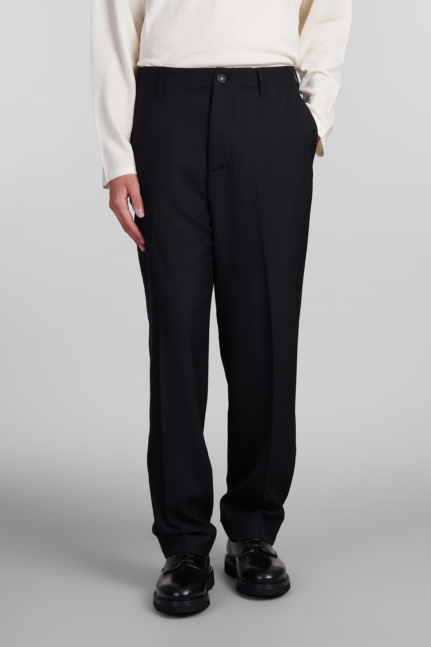 Shop Massimo Alba Party2 Pants In Black Wool