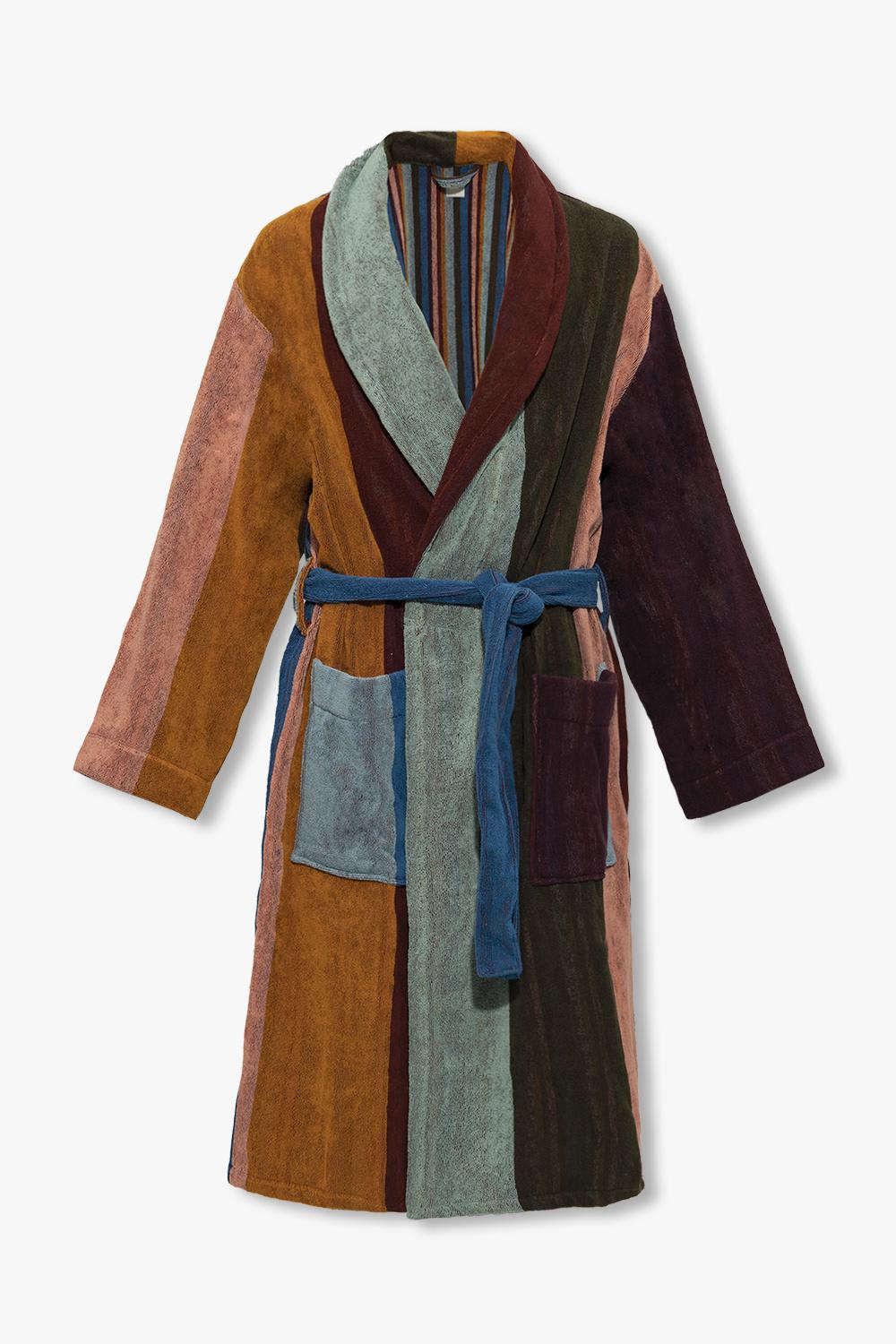 Shop Ps By Paul Smith Paul Smith Cotton Bathrobe Robe In Artist Stripe