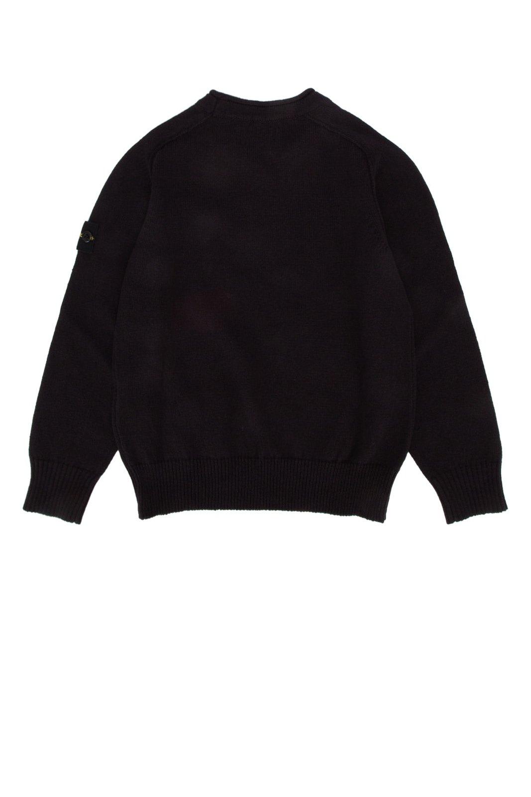 Stone Island Sweater Junior Kids Color Black