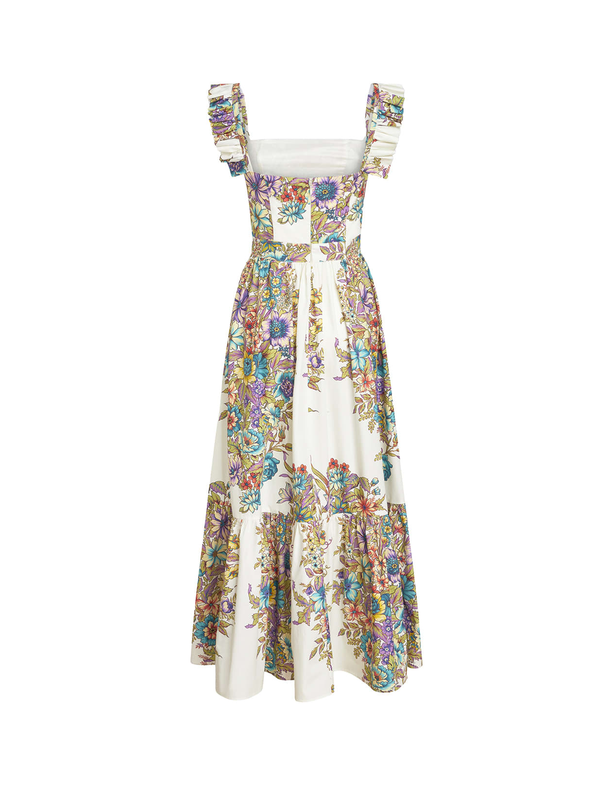 Shop Etro White Cotton Dress With Print