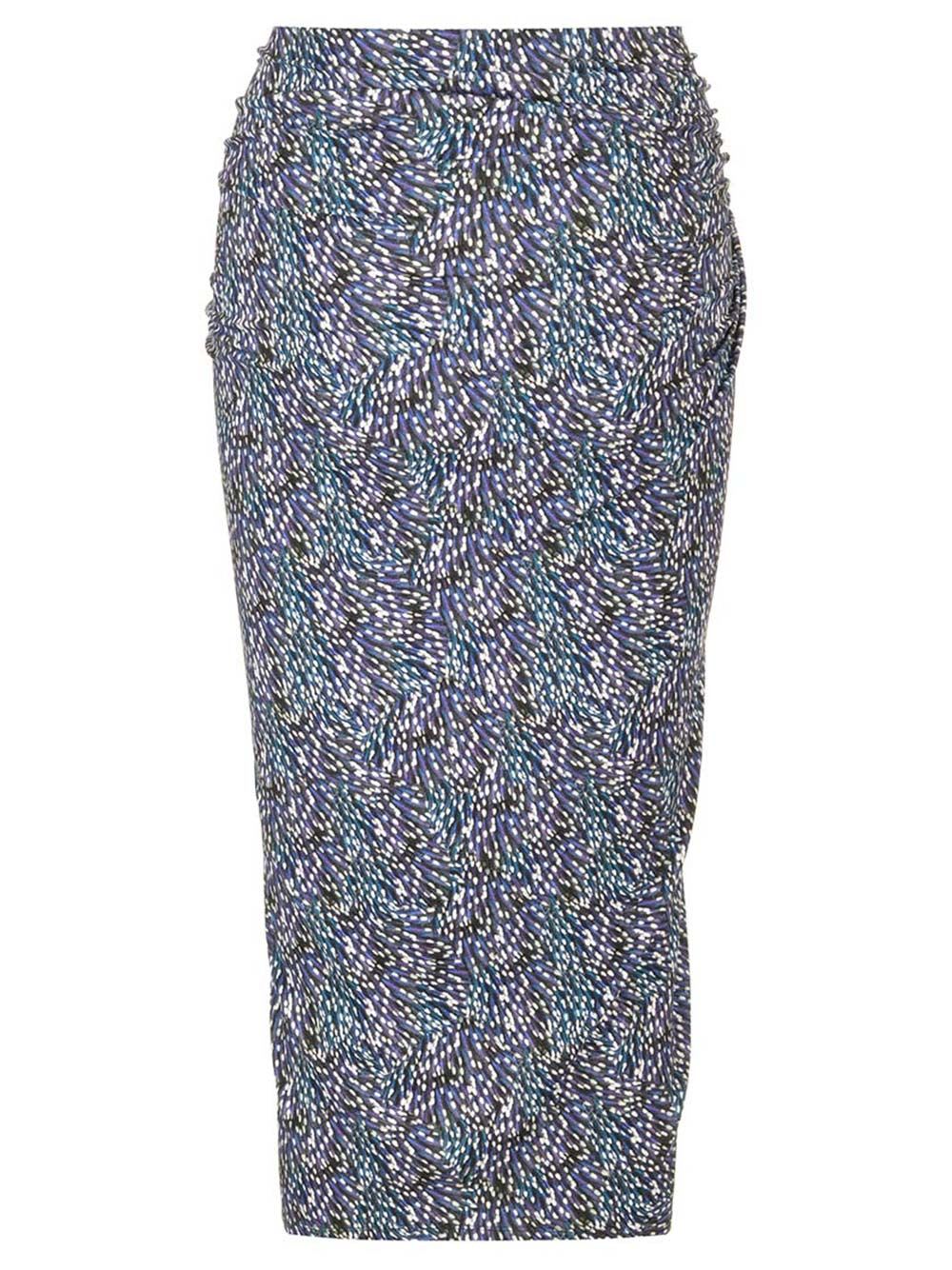 Shop Isabel Marant Jeldia Midi Skirt In Blue