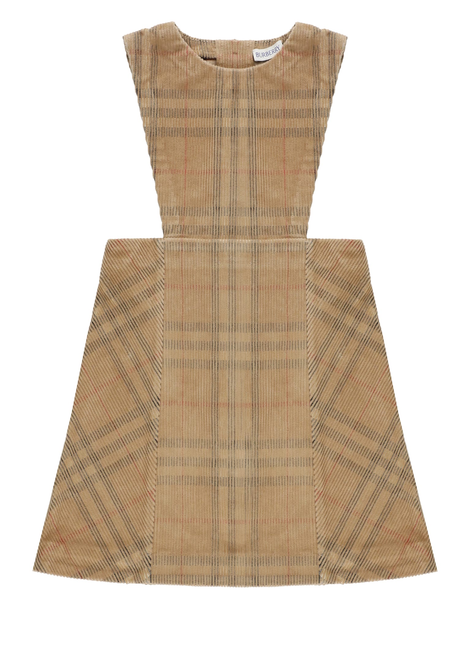 Burberry Corduroy Dress In Brown