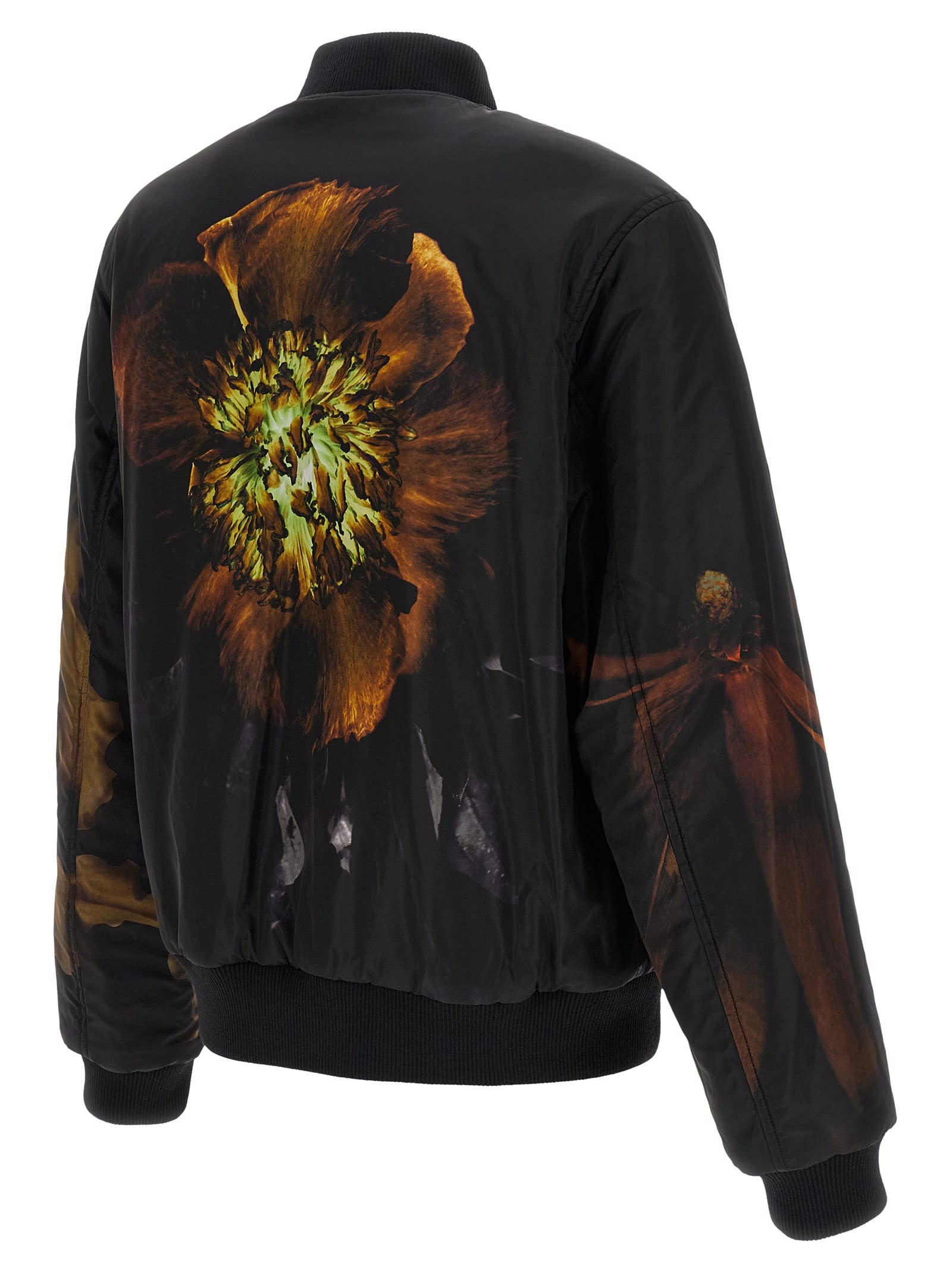 Dries Van Noten Volker Rev Bomber Regular Fit Knitwear Grey In Multi