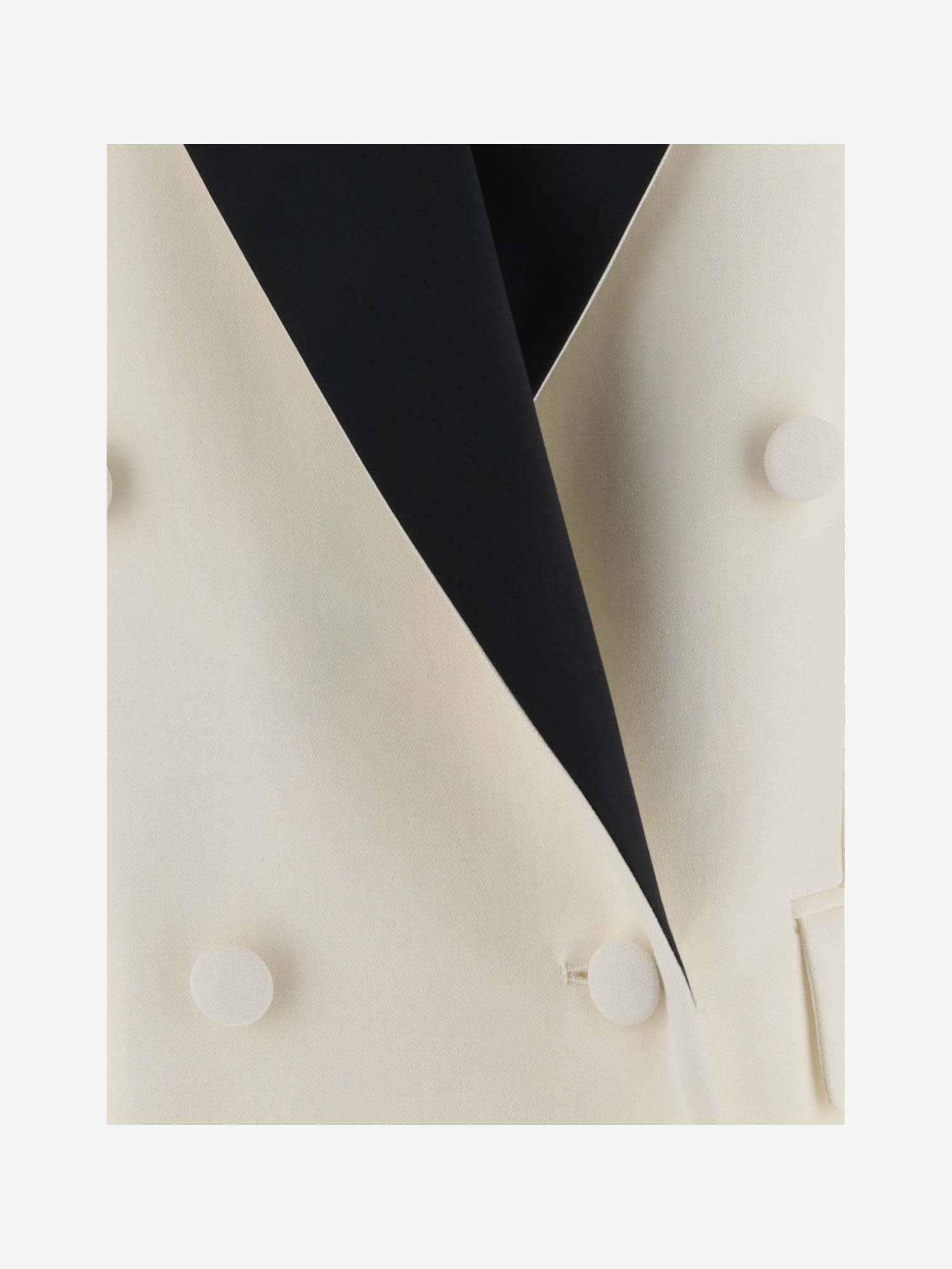 Shop Stella Mccartney Viscose Blend Double-breasted Jacket In White