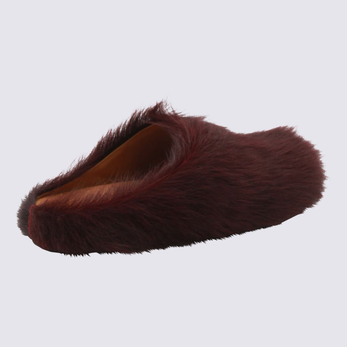 Marni Fussbett Sabot Genuine Calf Hair Clog In Brown