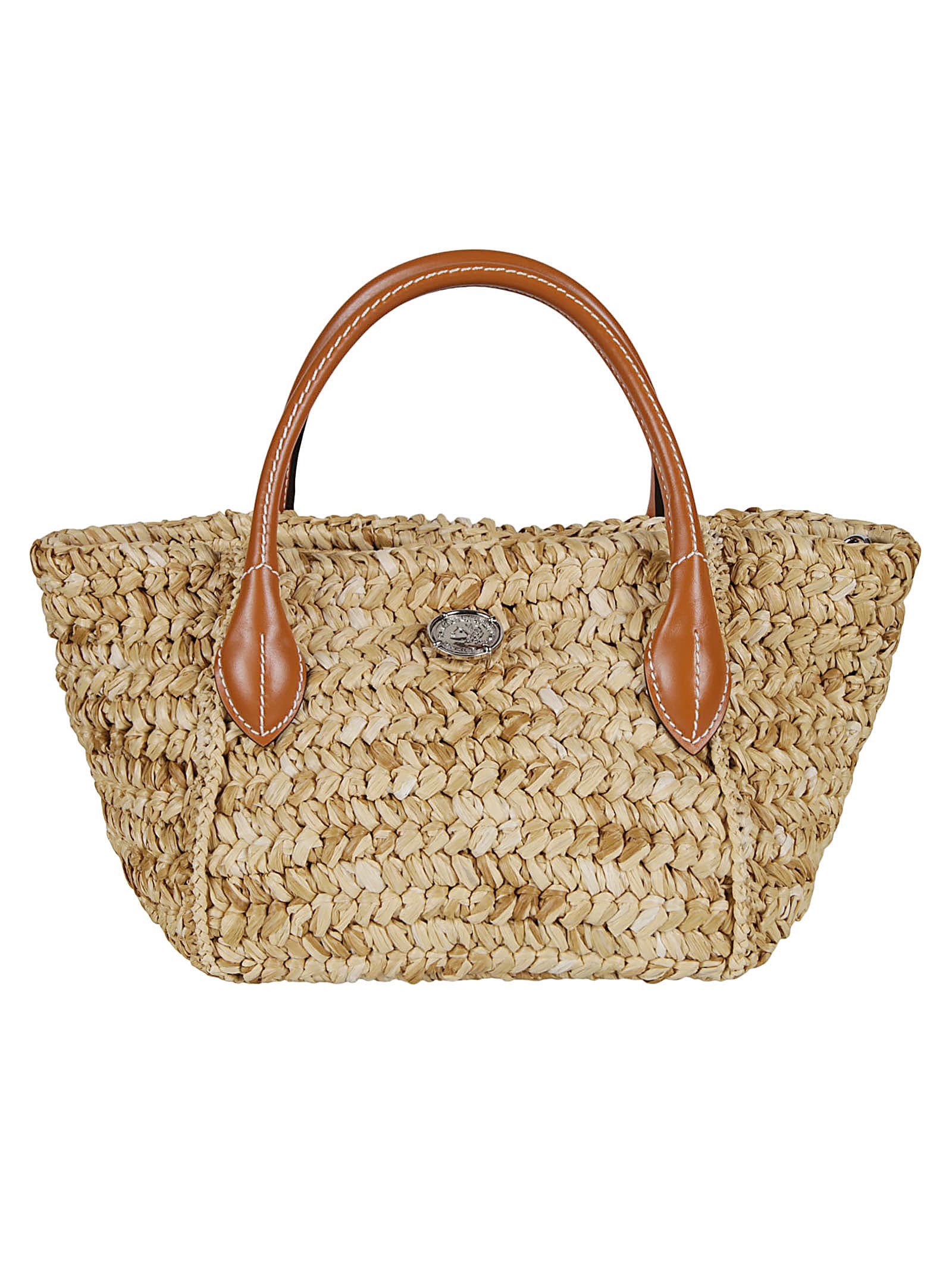 Shop Ermanno Scervino Logo Weaved Tote In Paglia