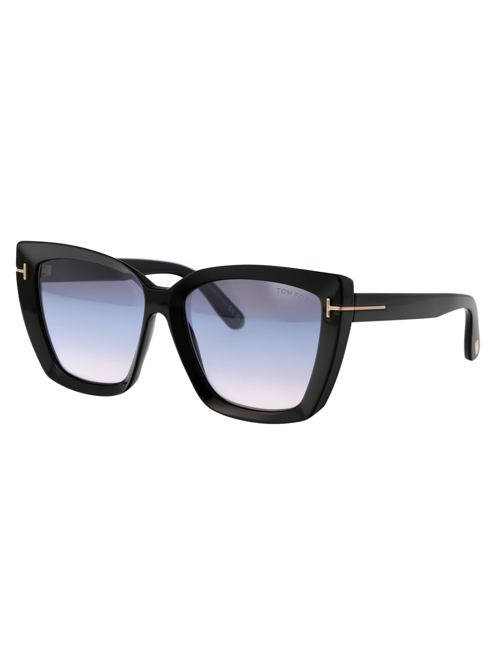 Shop Tom Ford Scarlet-02 Sunglasses In 01b Nero Lucido / Fumo Grad