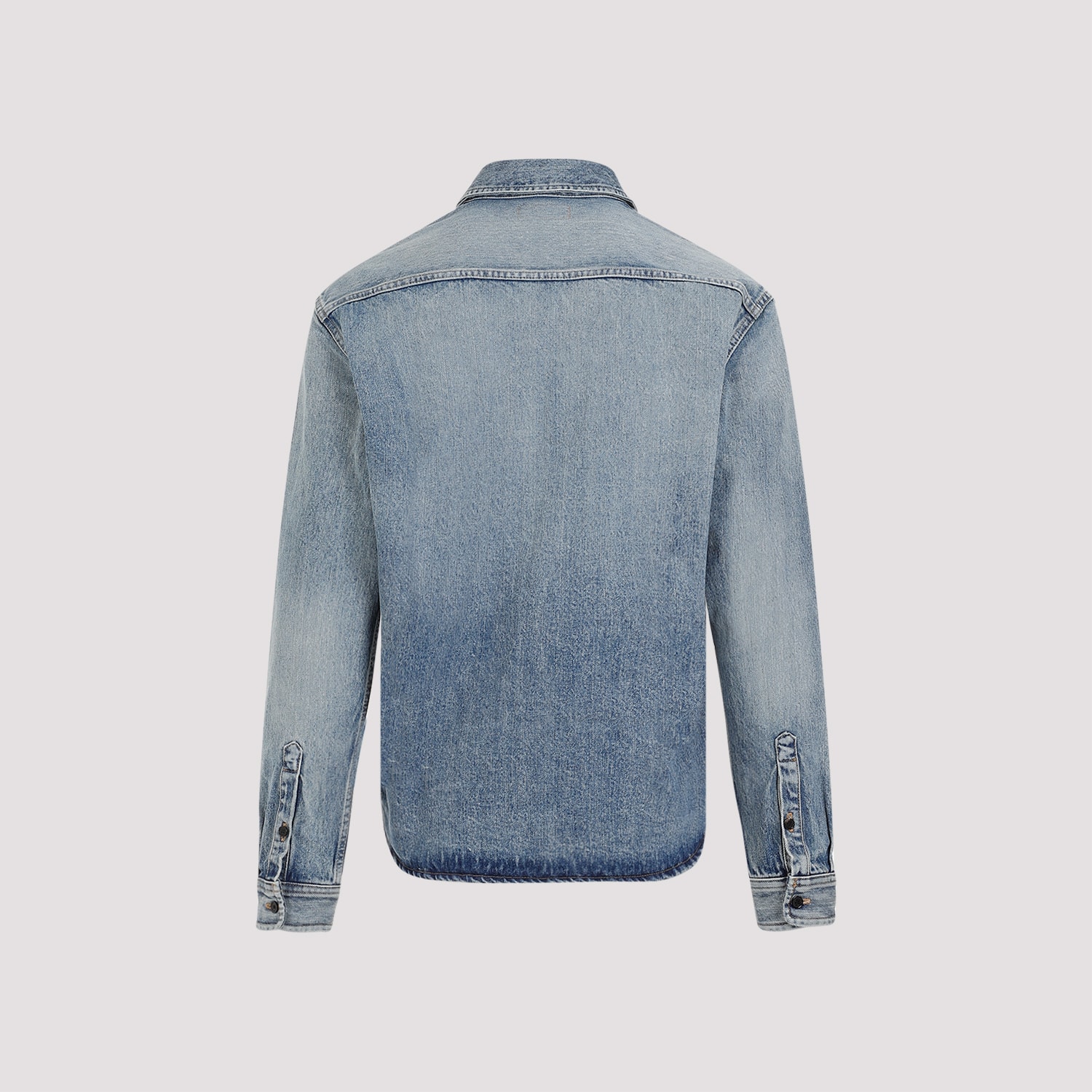 Shop Saint Laurent Relaxed Shirt In Trouville Beach Blue