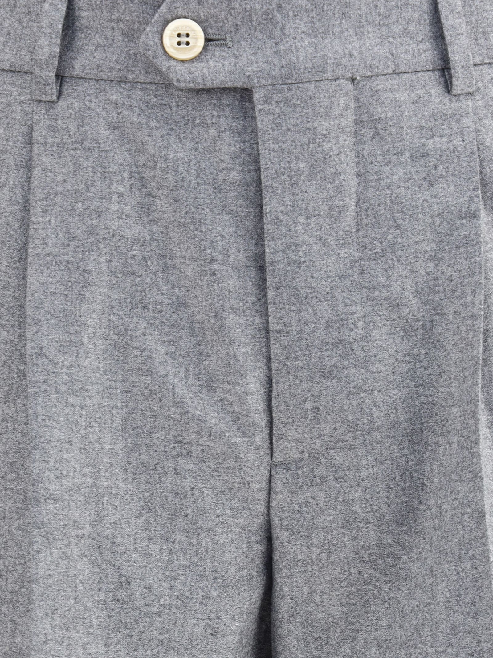 Brunello Cucinelli Men Cashmere-silk Flannel Pants In Multi