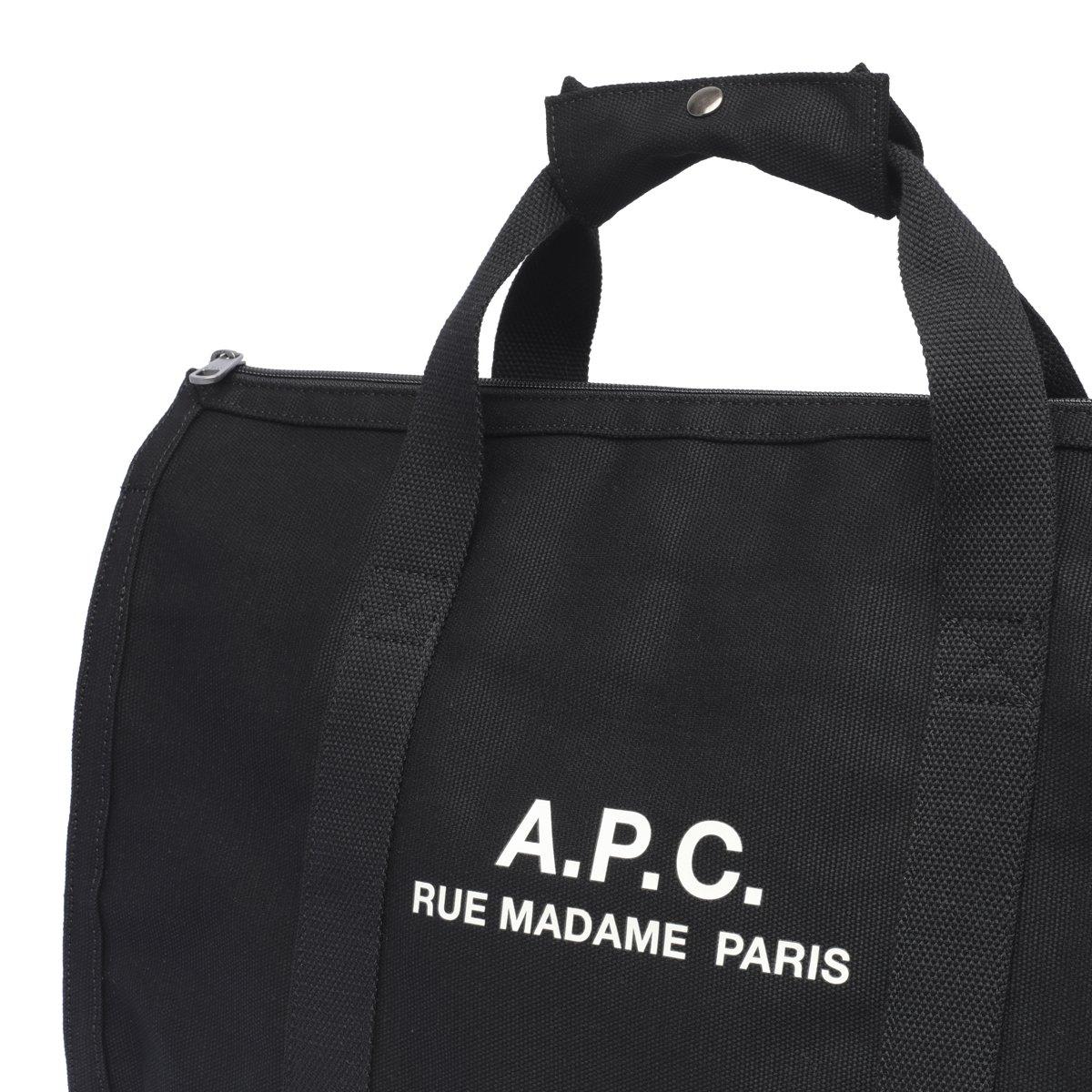 Shop Apc Logo Printed Tote Bag In Black