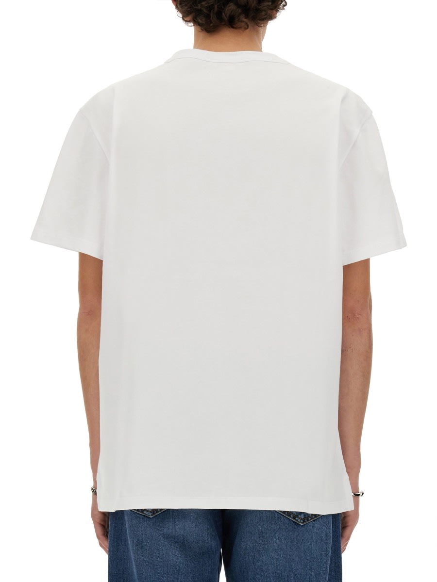 Shop Alexander Mcqueen Skull Print T-shirt In White