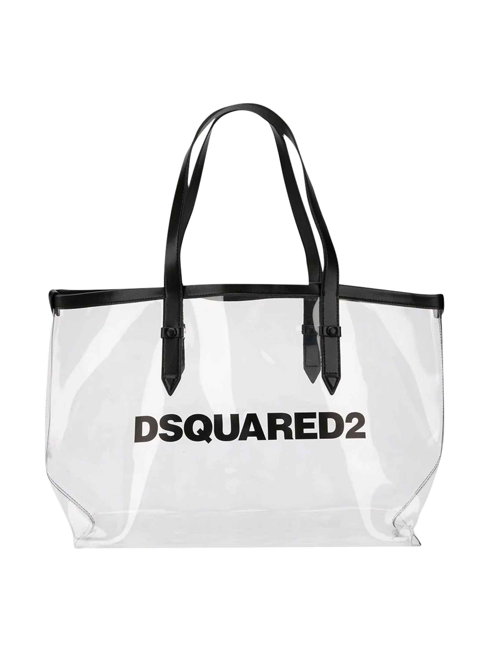 Dsquared2 White And Black Tote Bag