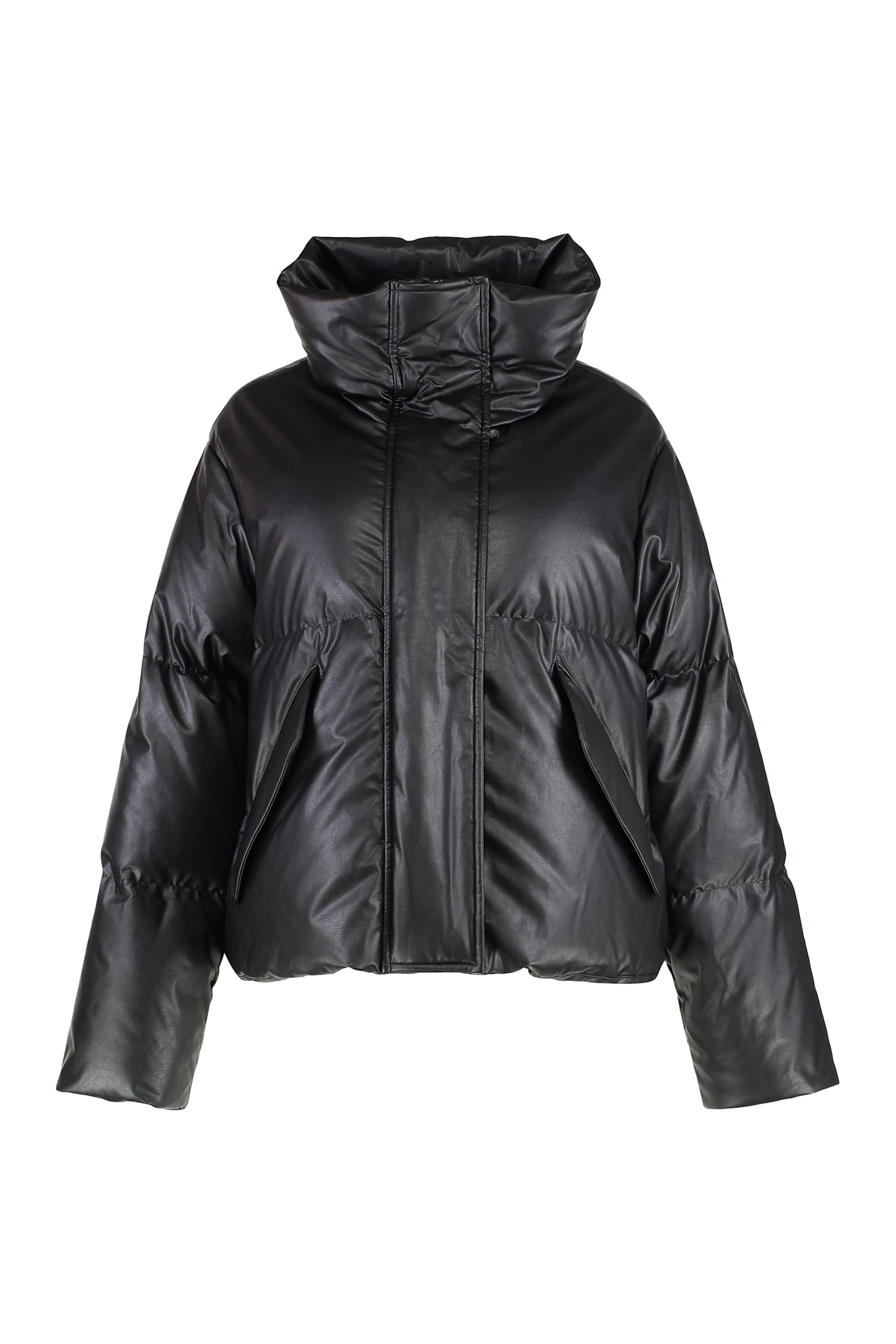 Mm6 Maison Margiela Faux Leather Down Jacket