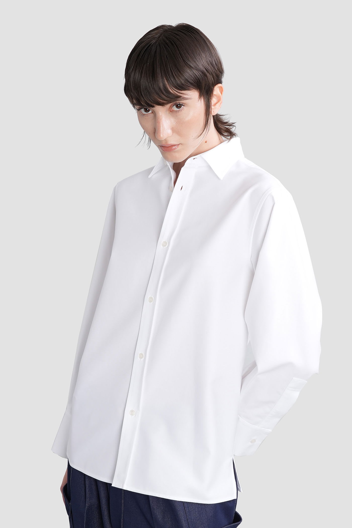 Jessie Shirt In White Cotton