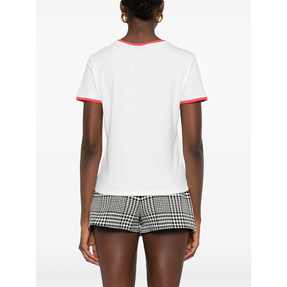 Self-portrait Cotton T Shirts In White