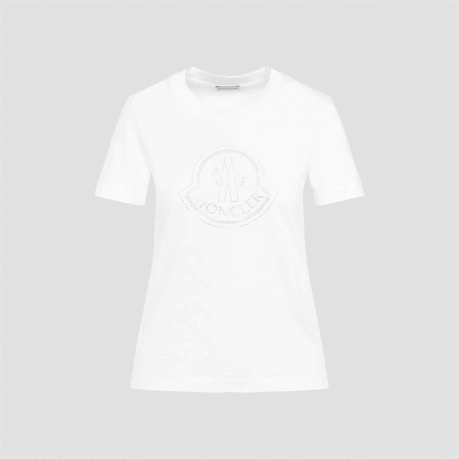 Shop Moncler Cotton T-shirt In White