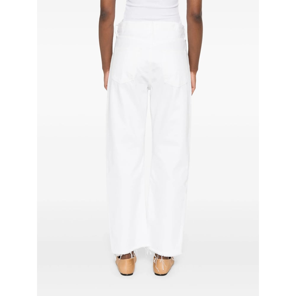 Agolde Dame Wide Leg Jeans In White
