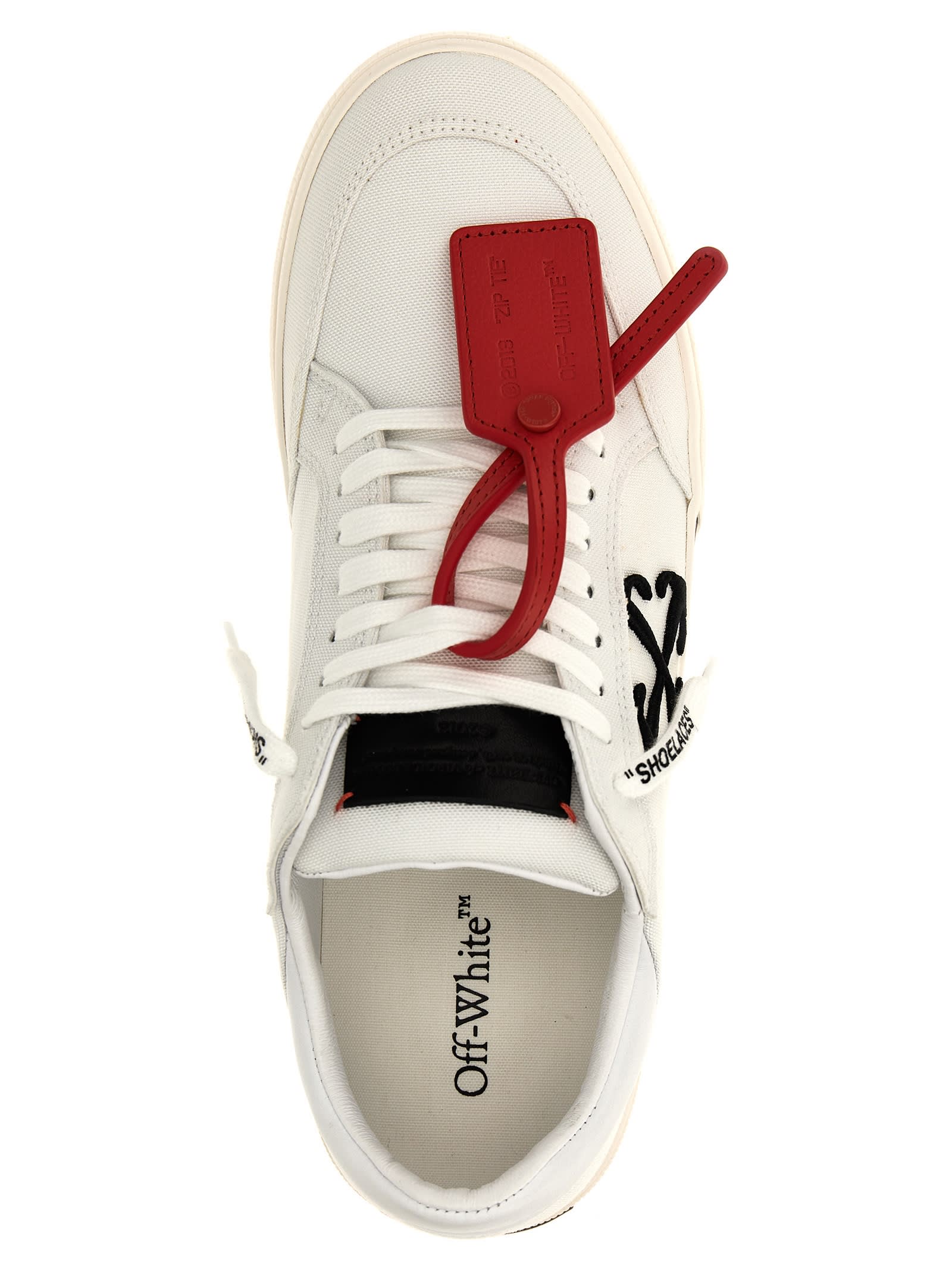 Shop Off-white New Low Vulcanized Sneakers In White/black