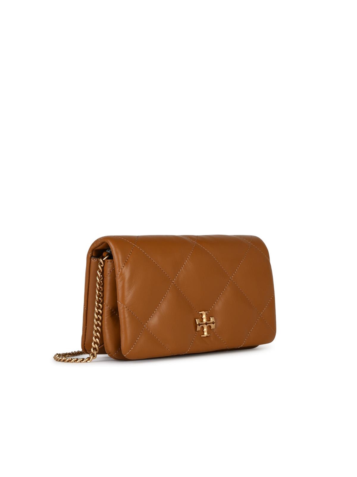 Shop Tory Burch Kira Brown Leather Wallet