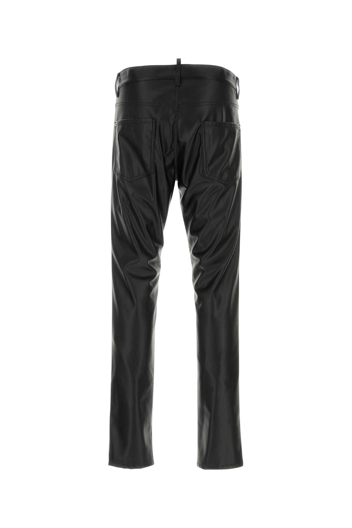 Shop Dsquared2 Synthetic Leather Pant In Black