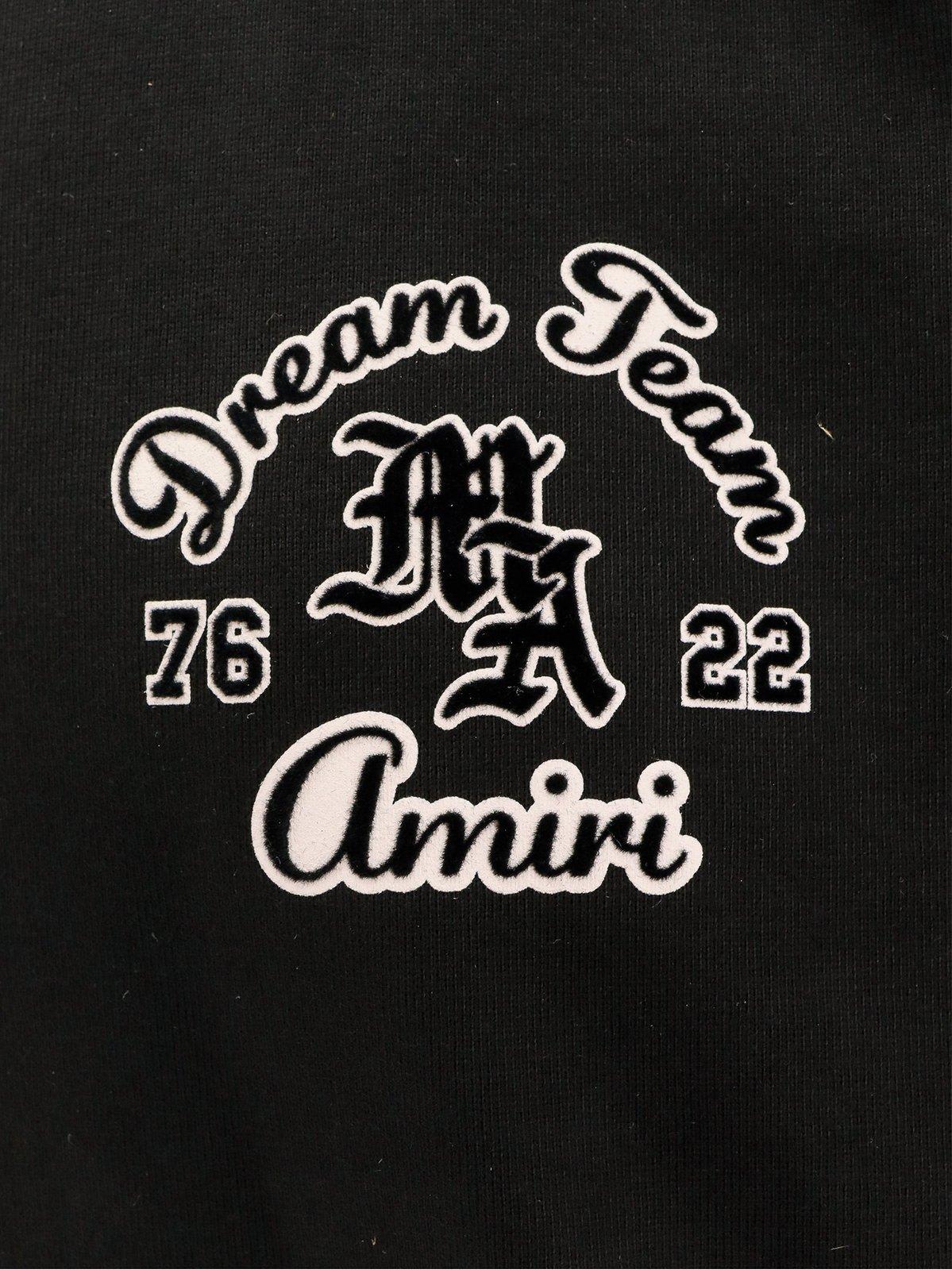 Shop Amiri Logo Patch Crewneck T-shirt In Black