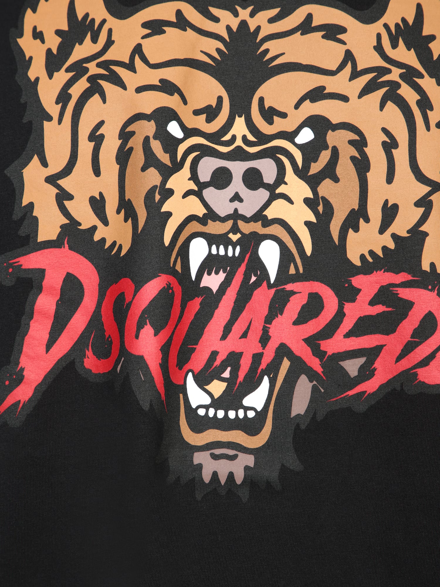 Shop Dsquared2 D2 Bear Logo Black T-shirt In White