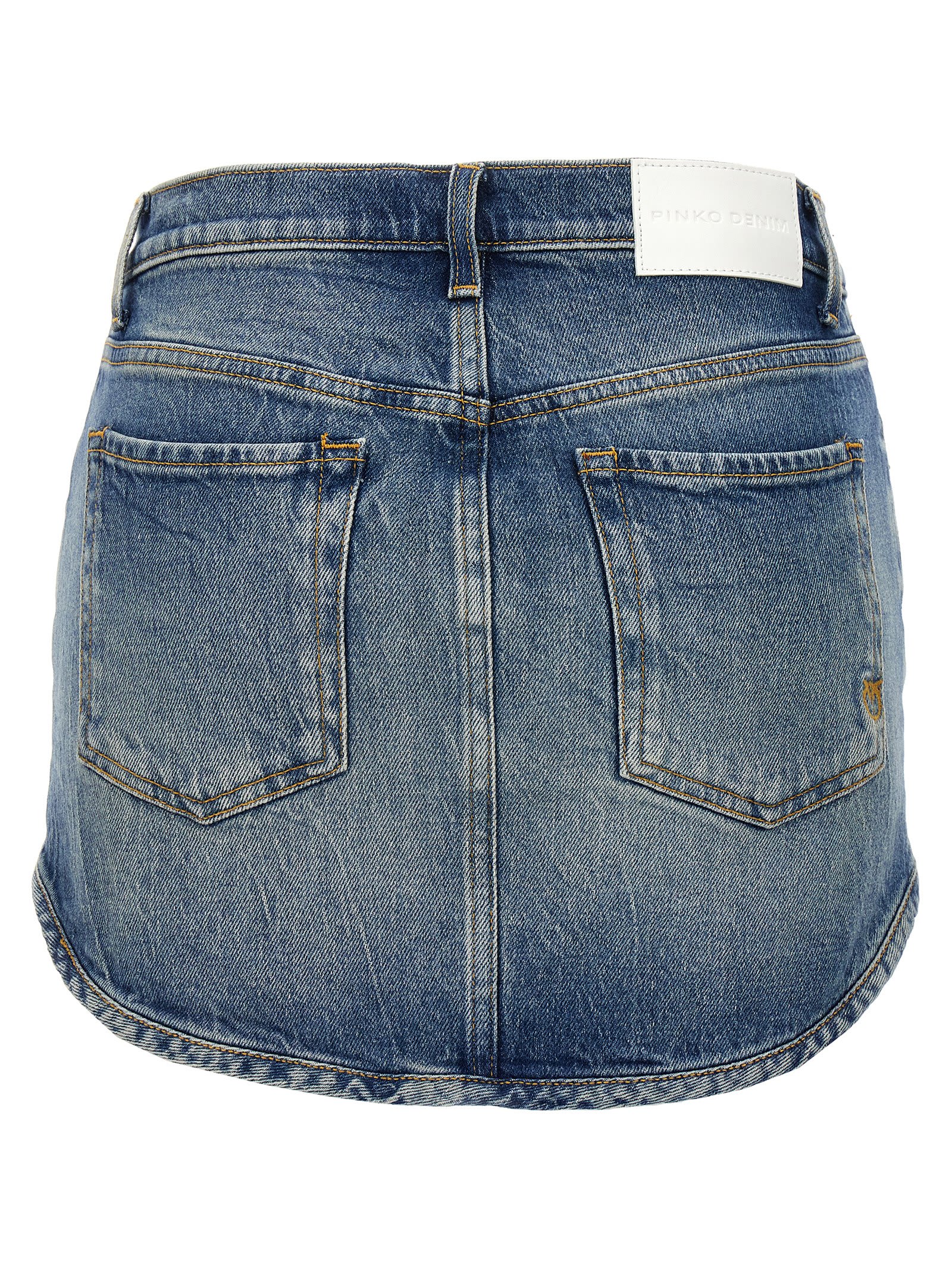 Shop Pinko Miseno Skirt In Blu Denim