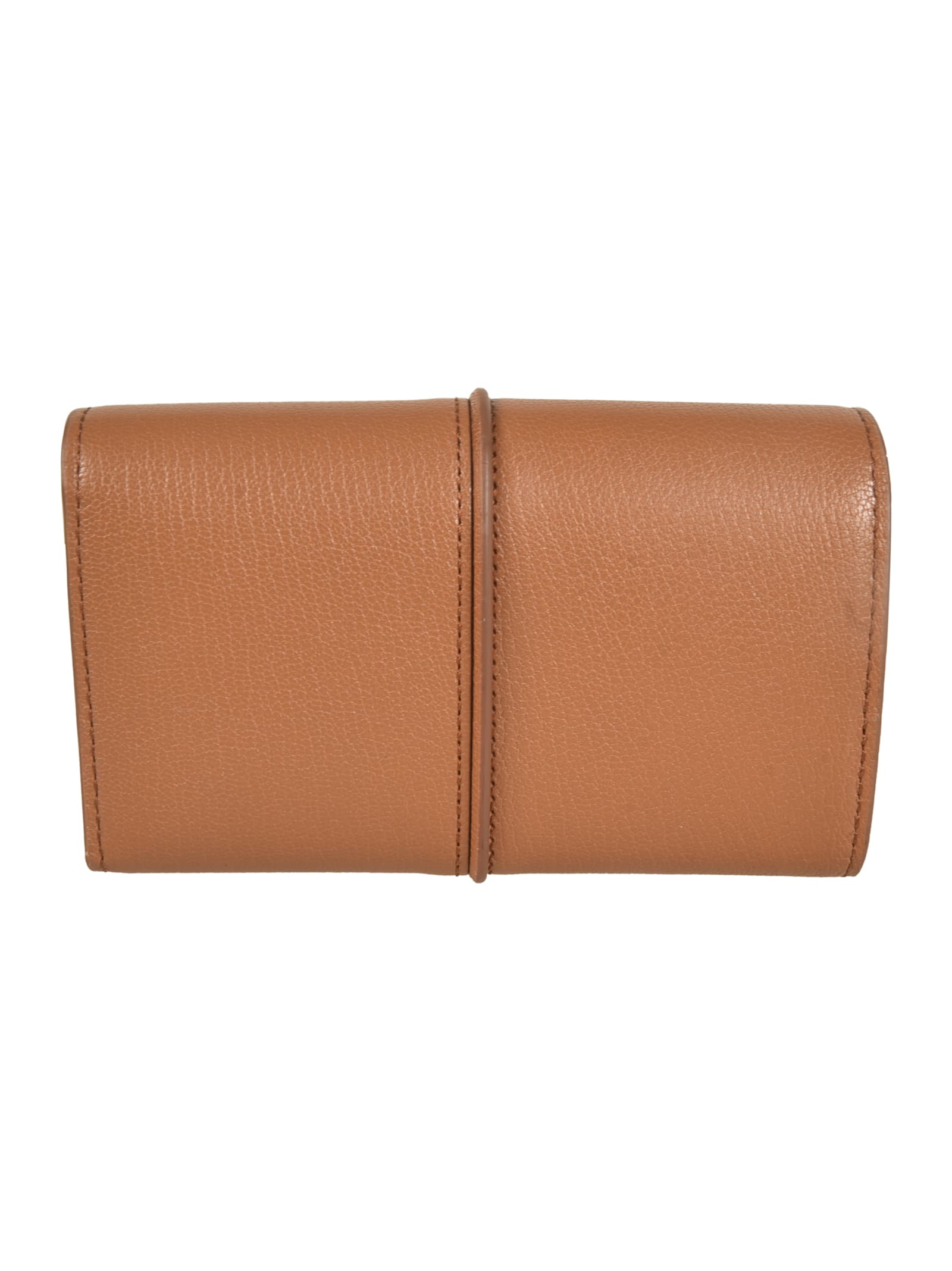 Shop Tod's Logo Long Tri-fold Wallet In Brown