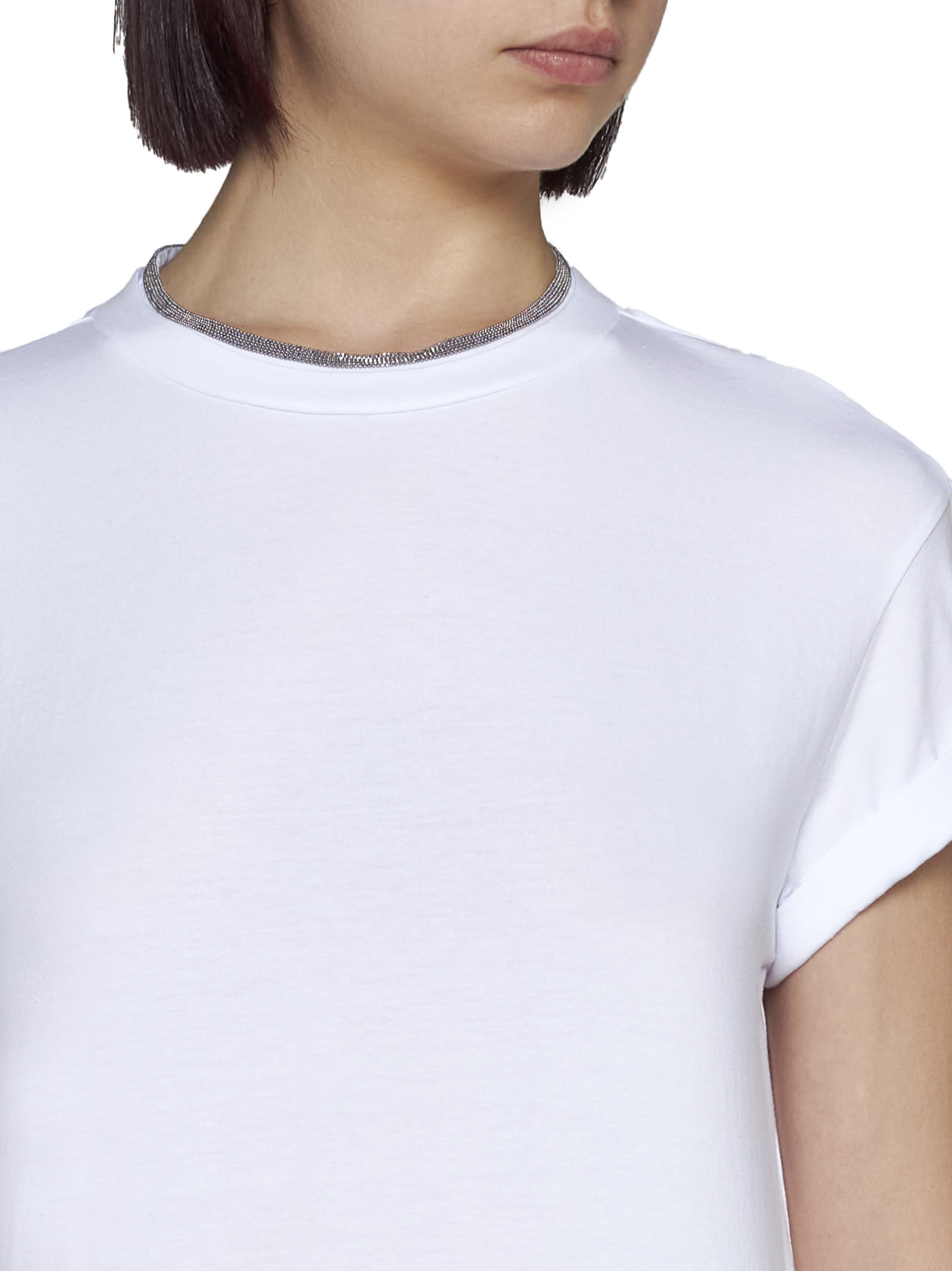 Shop Brunello Cucinelli T-shirt In White