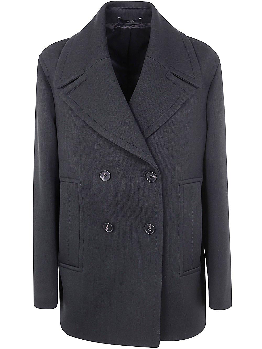 Double-breasted Straight Hem Coat