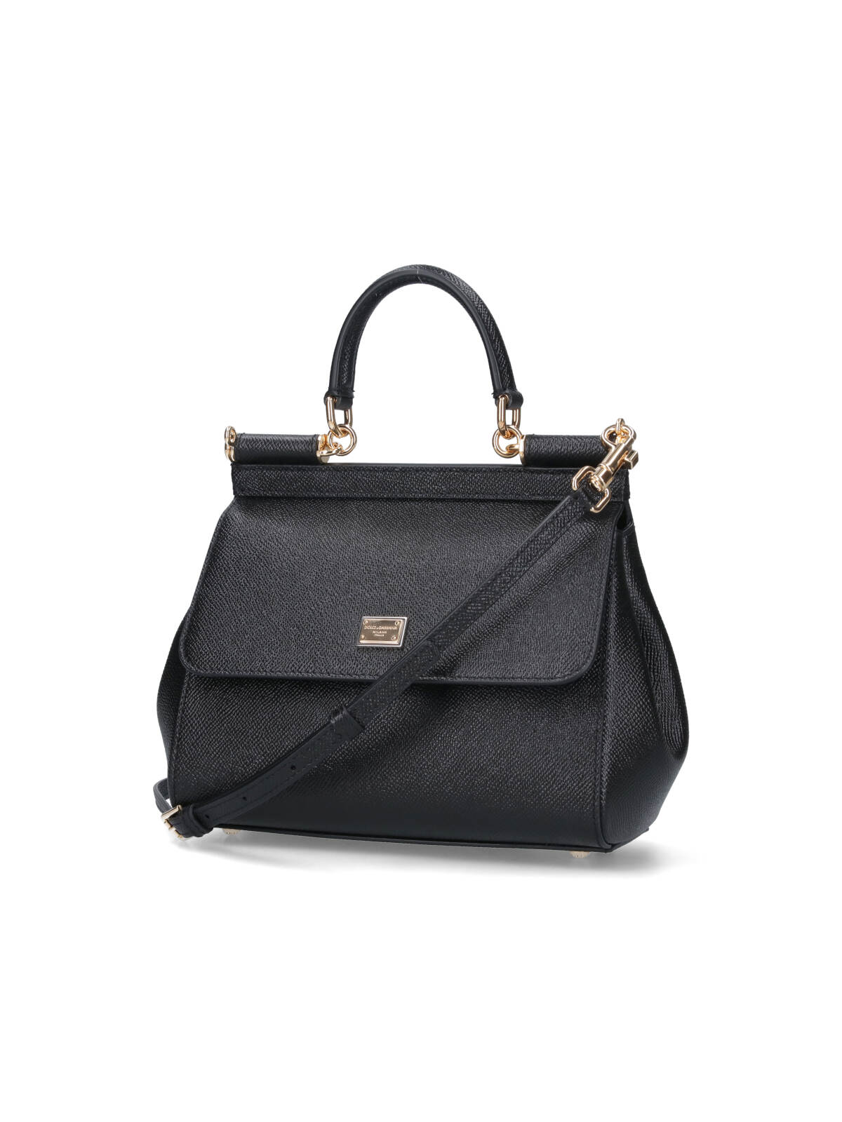 Dolce & Gabbana Sicily Medium Handbag In Black