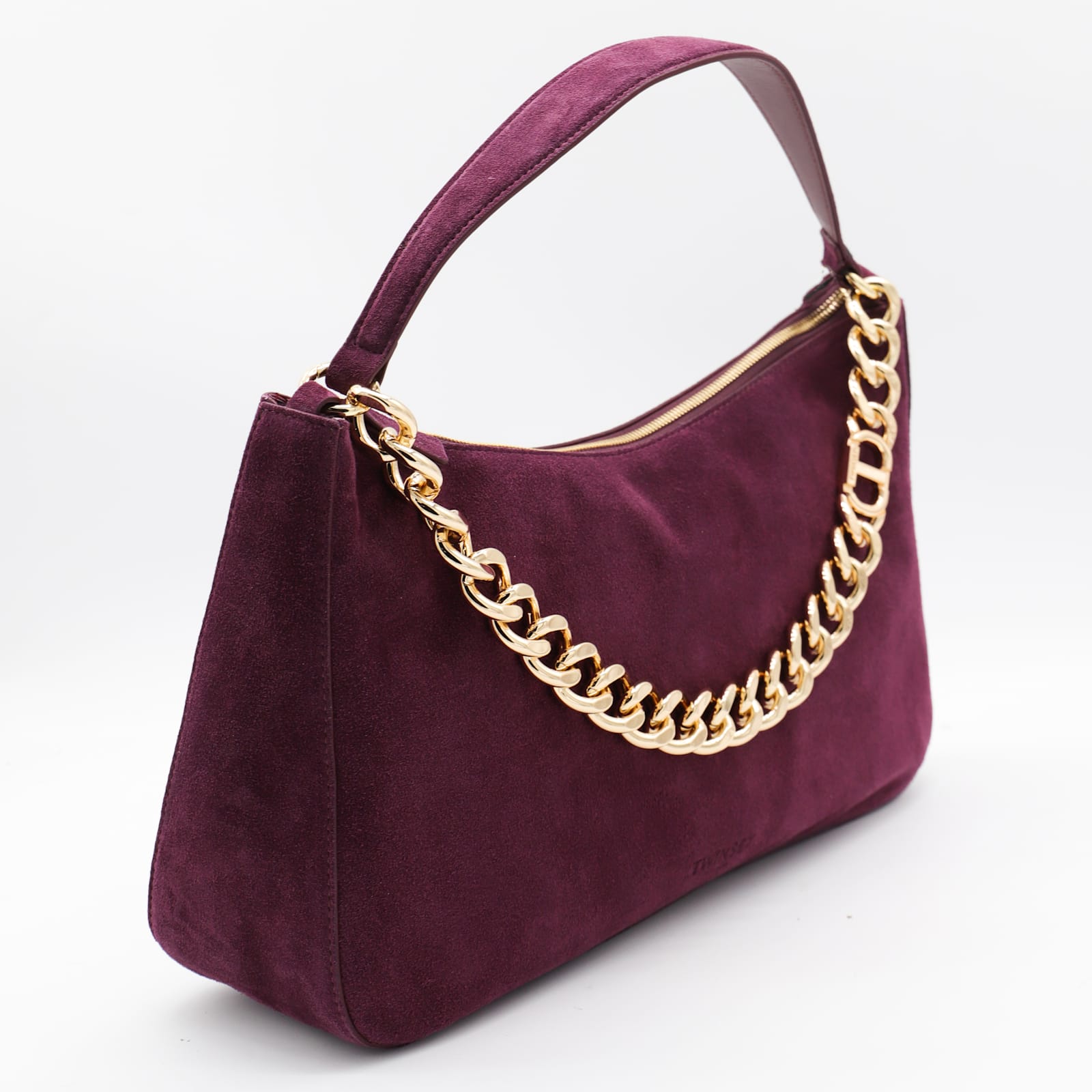 Twinset Chain Strap Shoulder Bag With Structured Shape In Burgundy