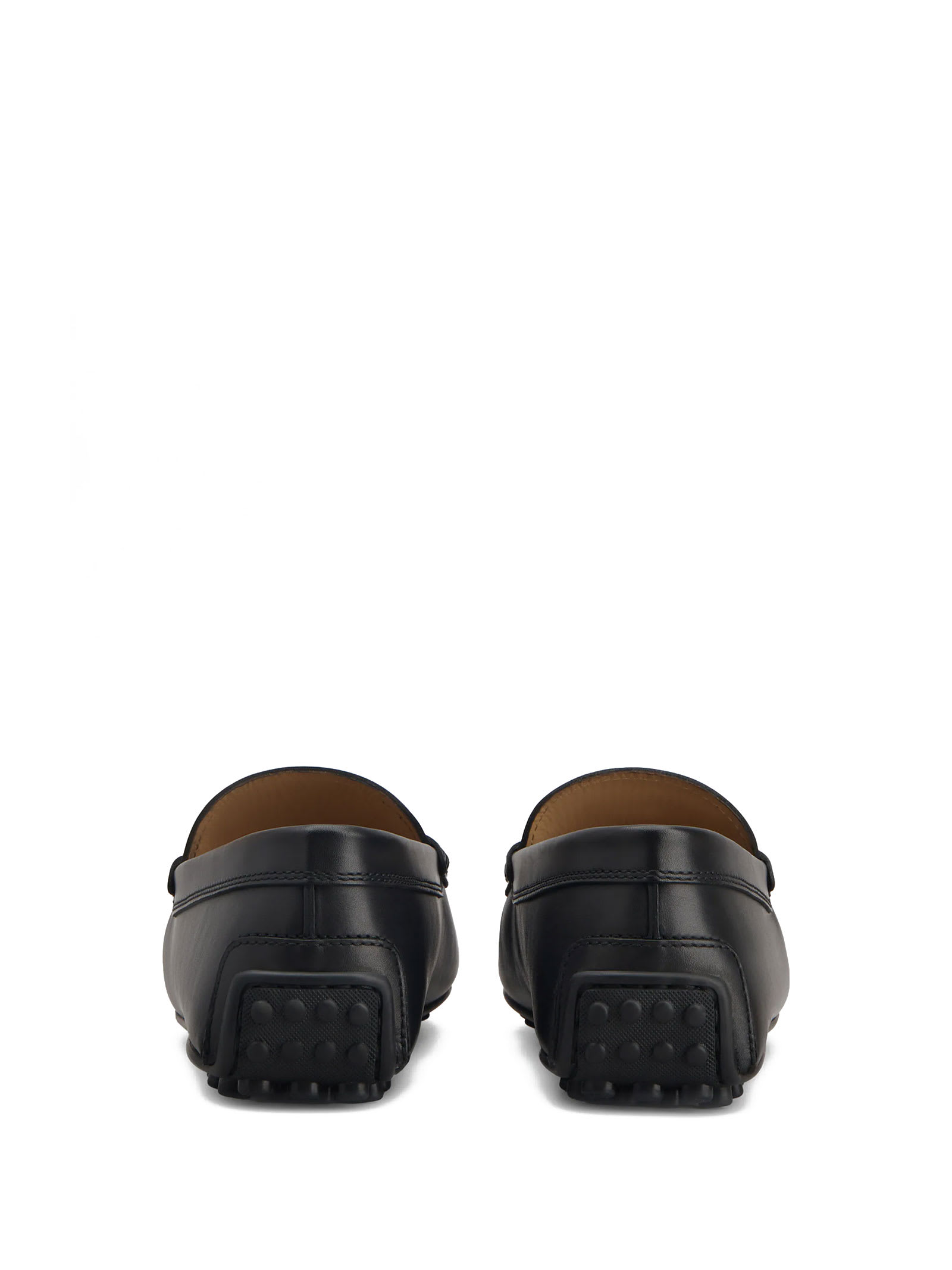 Shop Tod's City Gommino Leather Loafer In Nero