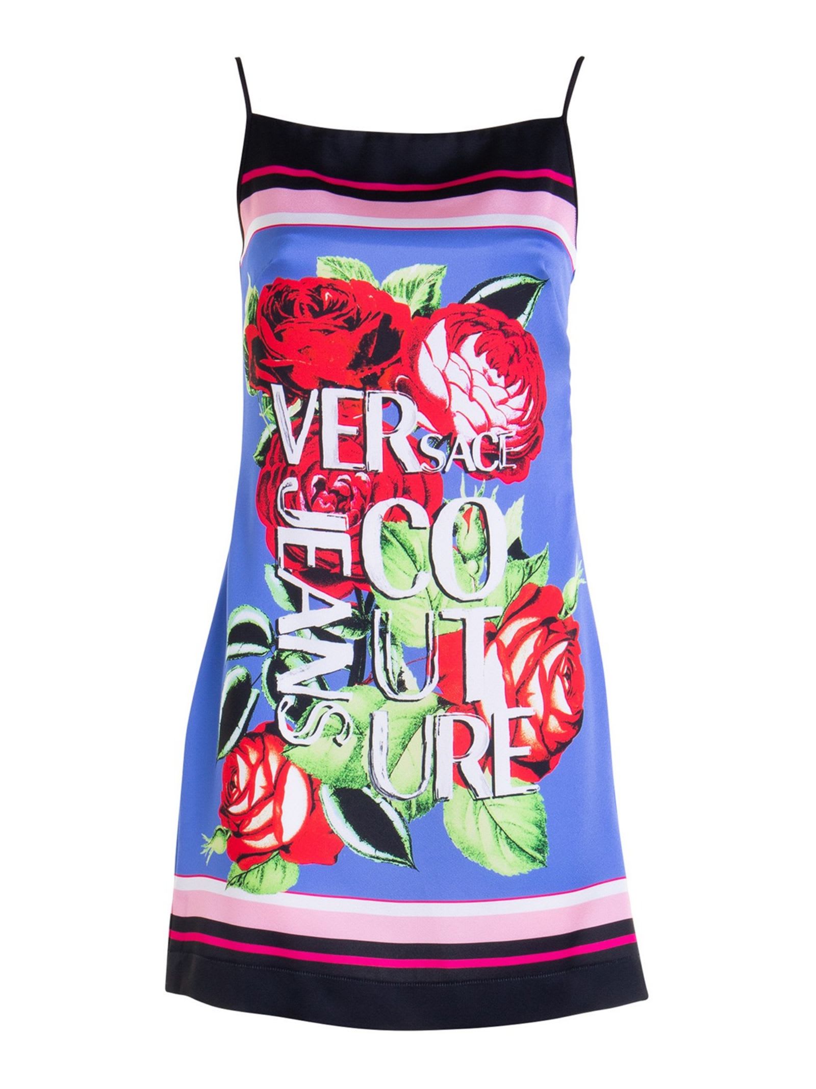 Shop Versace Jeans Couture Short Dress In Blue