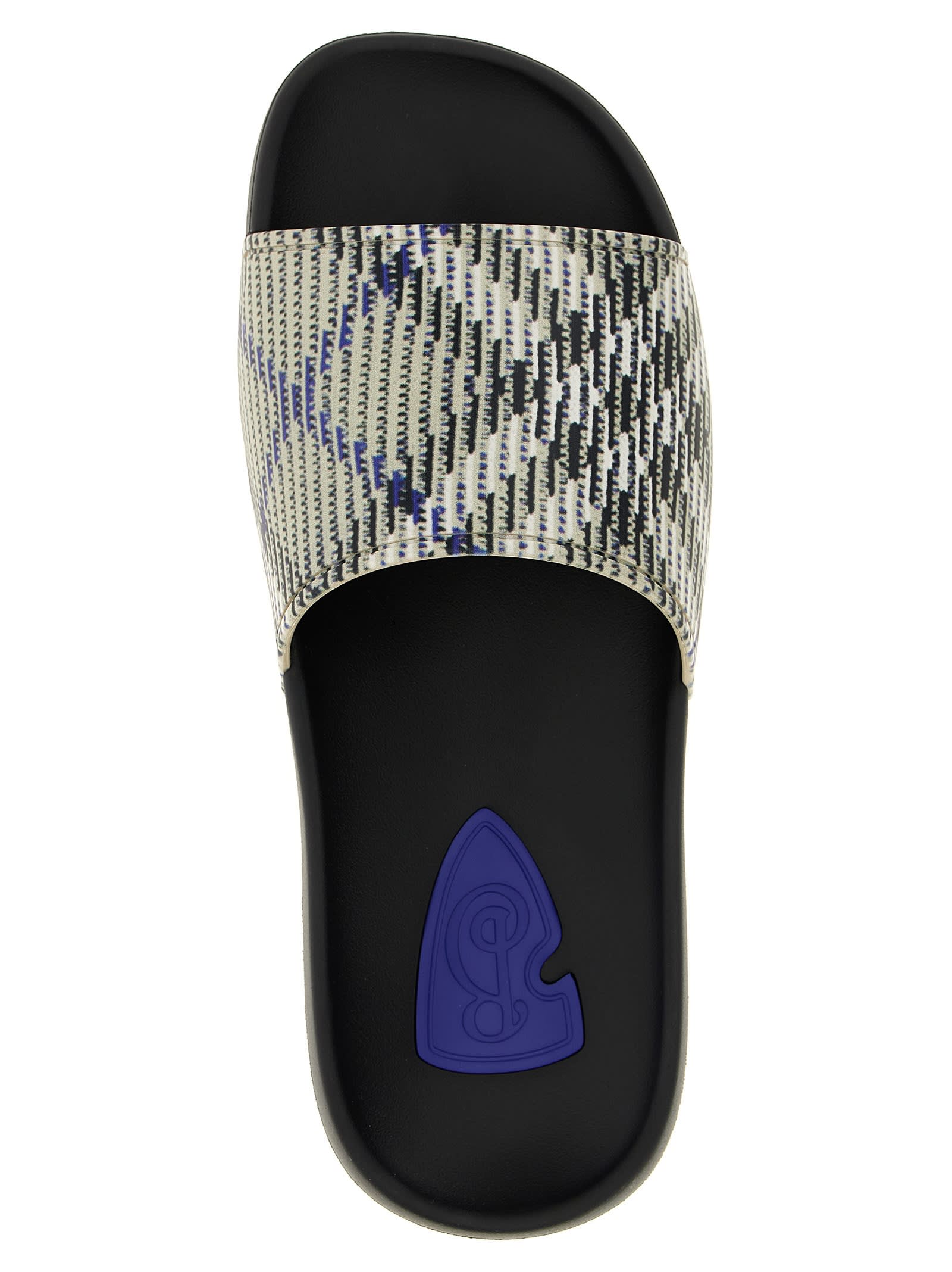 Burberry Dive Embossed Check Pool Slide Sandal In Multicolor