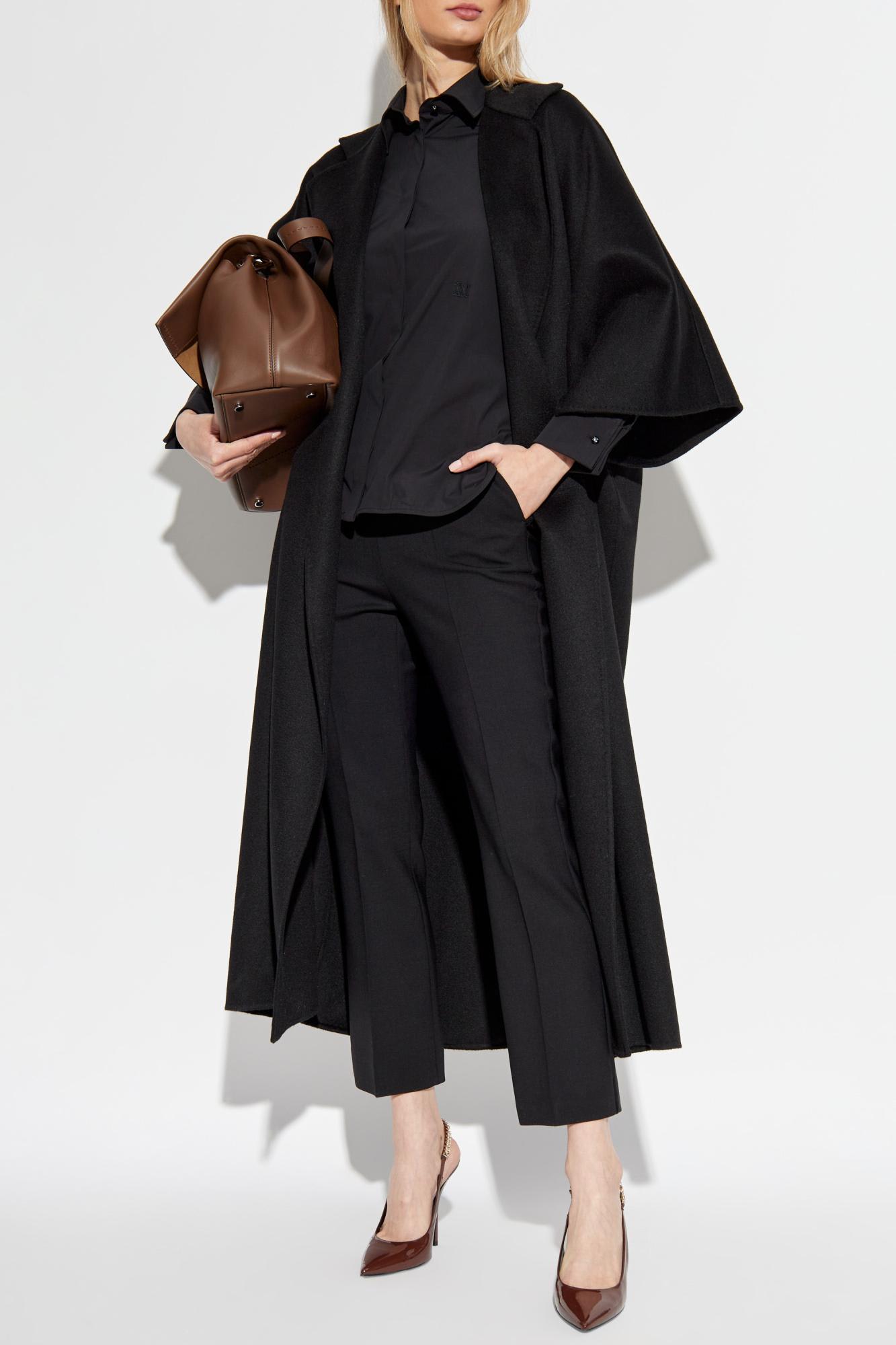 Max Mara Relaxed Silhouette Long Coat In Camel Hair In Beige