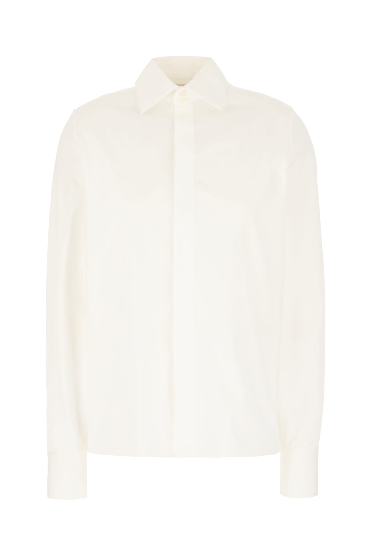 Saint Laurent White Cotton Shirt In Blanc