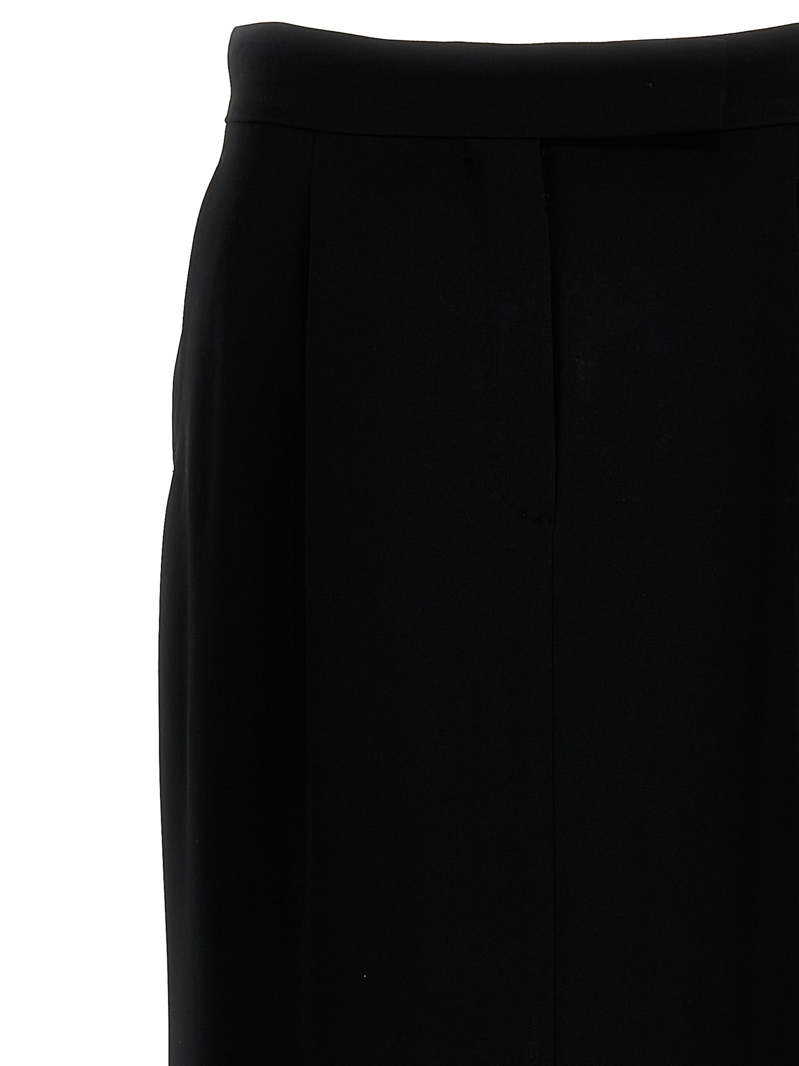 Max Mara Black Triacetate Blend Lemma Skirt In Black